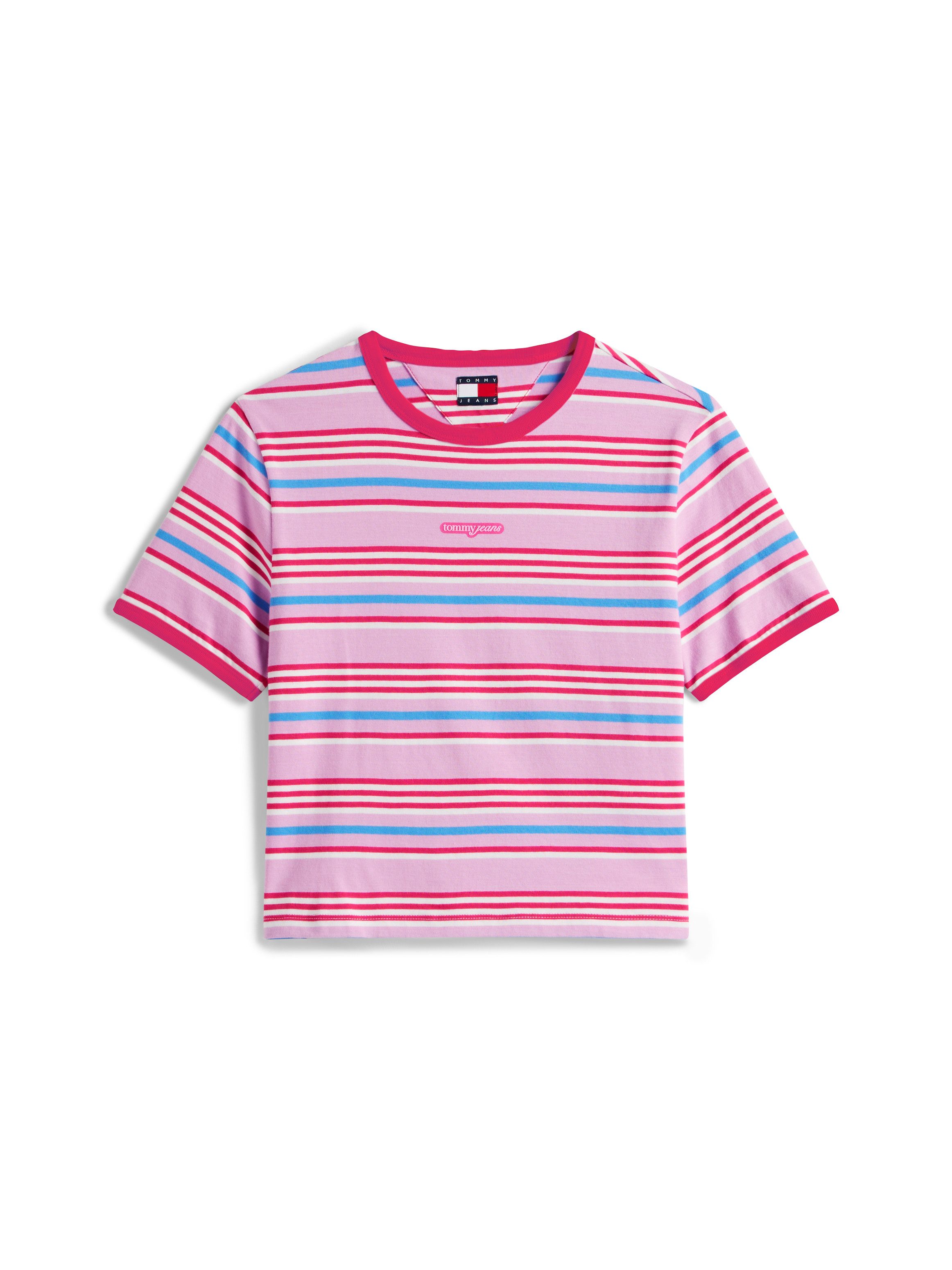TOMMY JEANS Shirt met korte mouwen TJW REG SH SCRIPT STRIPE TEE