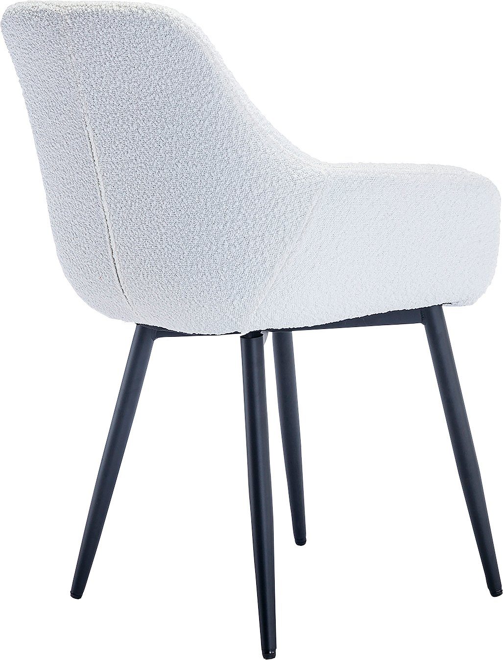 SalesFever Stoel met armleuningen moderne bouclébekleding (set, 2 stuks)