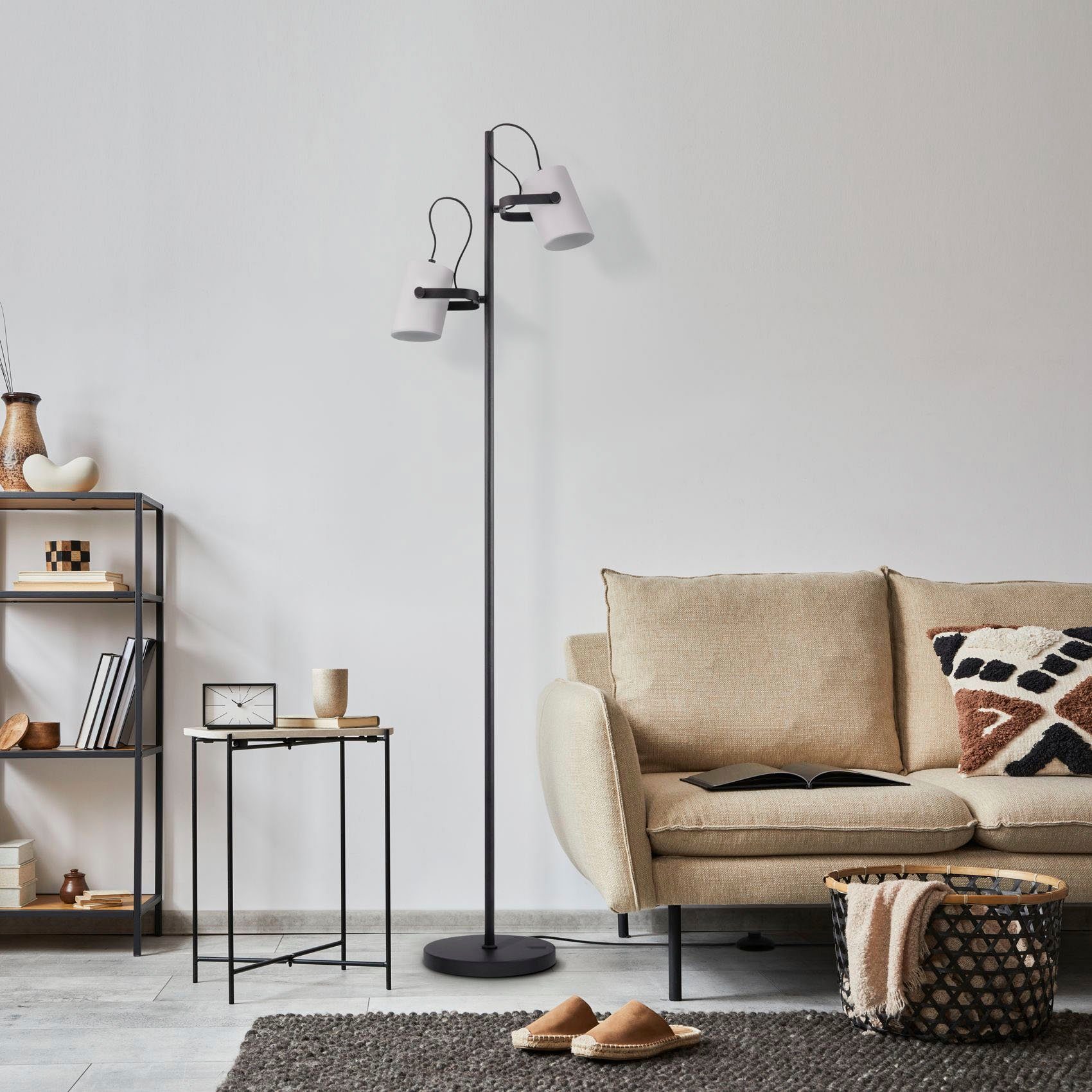 Paco Home Staande lamp Karl met compatibele dimmer en lichtbron
