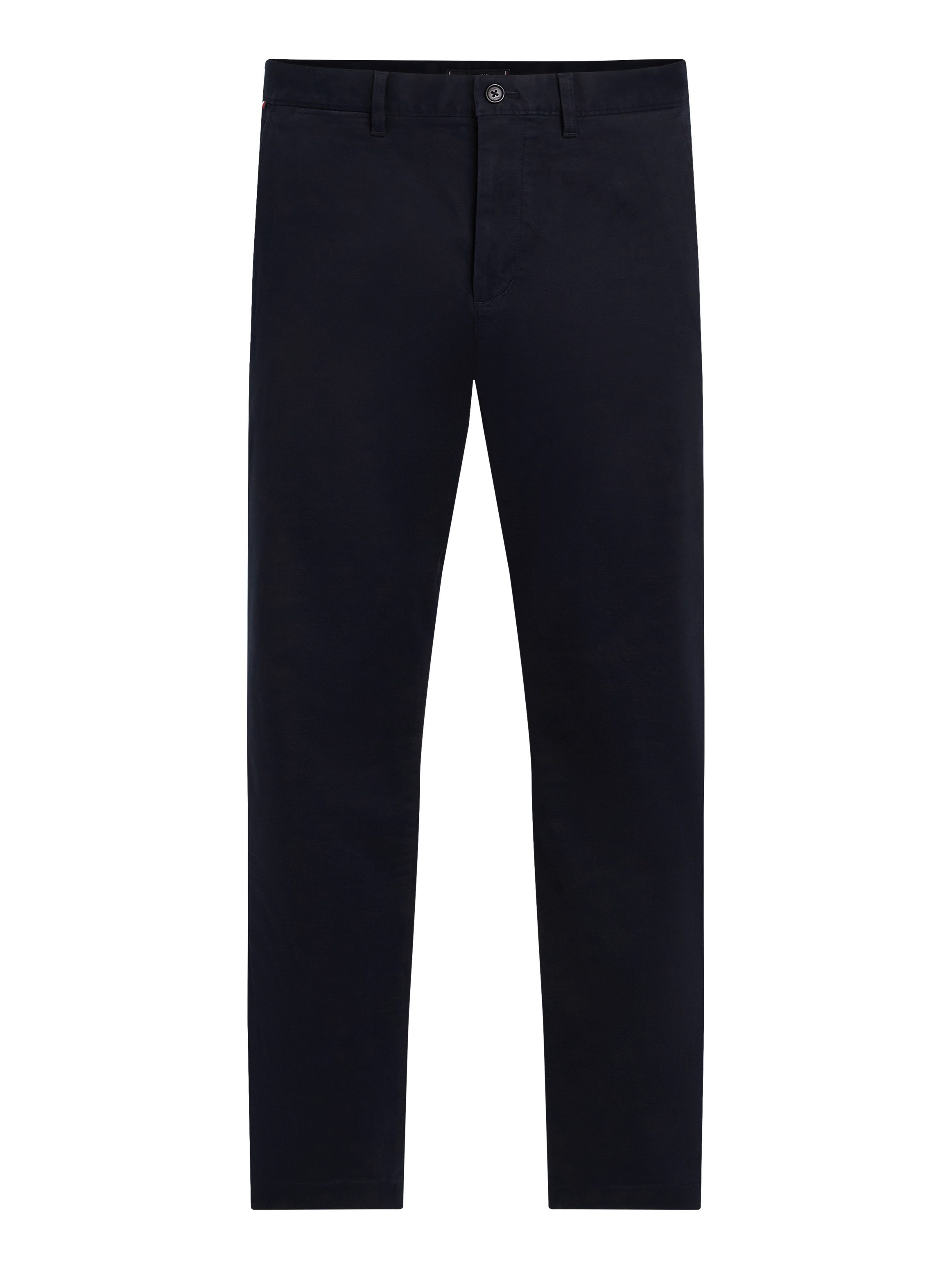 Tommy Hilfiger Chino DENTON CHINO SATIN met achterzakken met knoop logo-borduursel