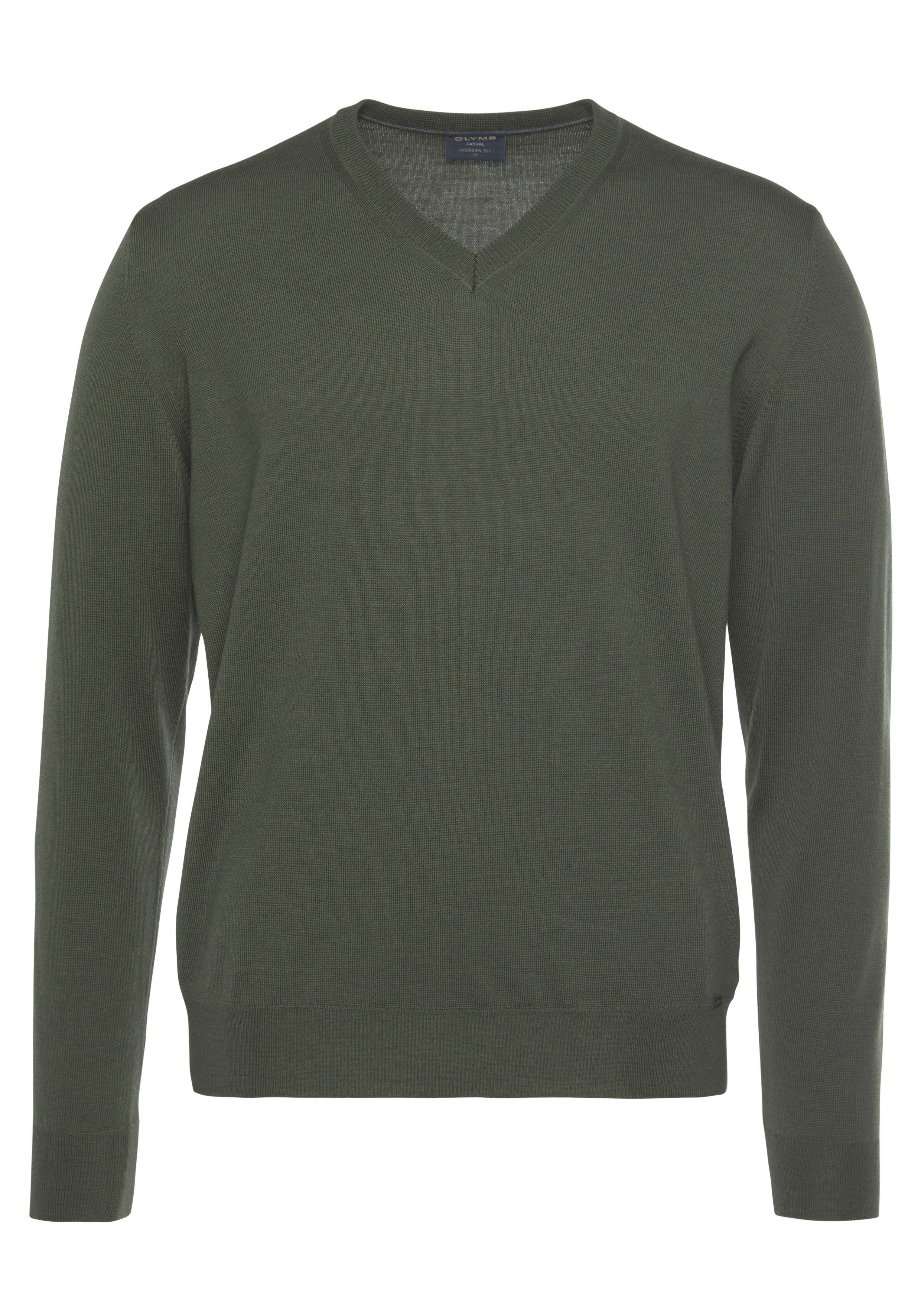 OLYMP Trui met V-hals OLYMP brei casual klassieke brei-pullover
