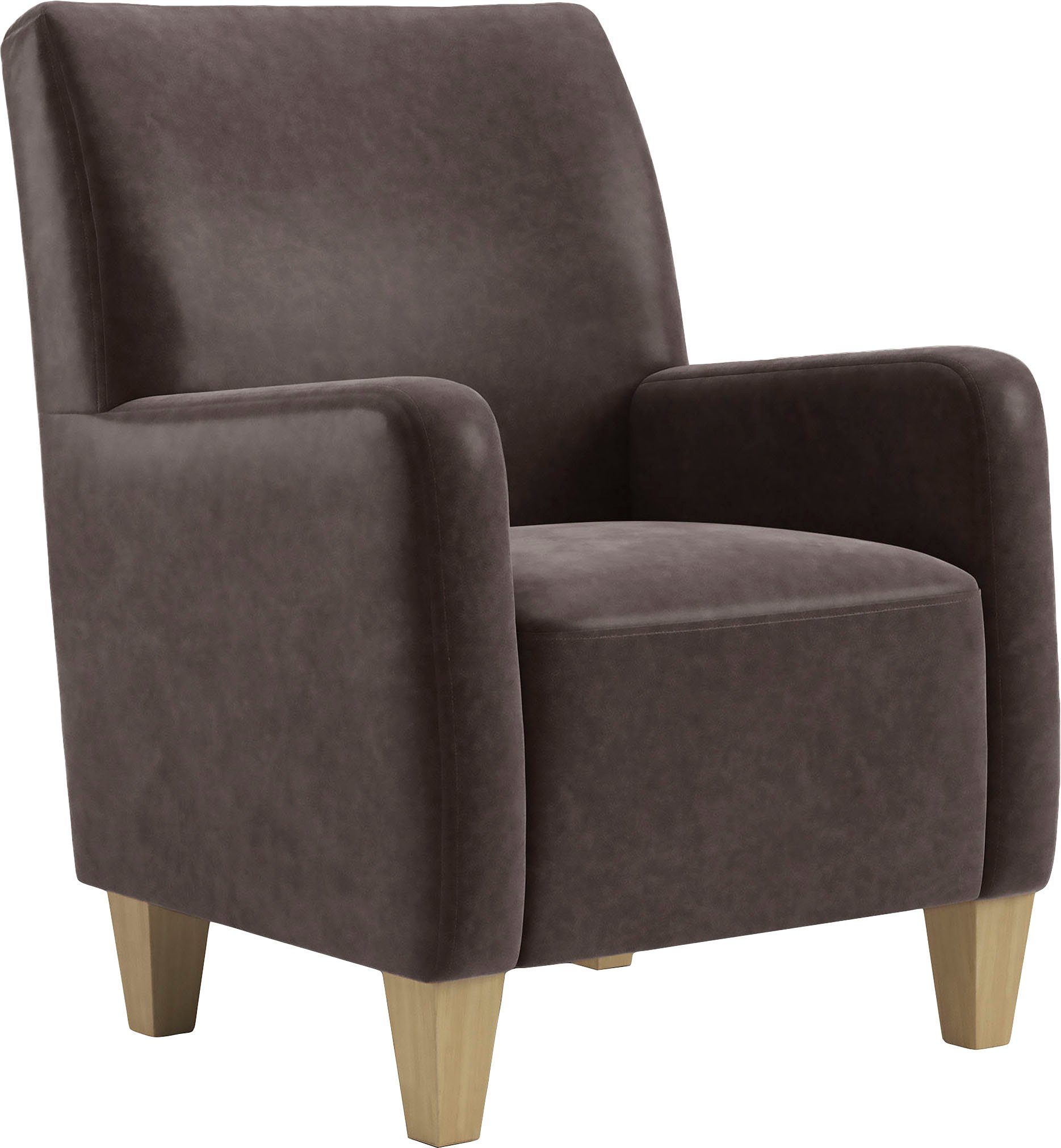 Home affaire Fauteuil Viva met binnenvering, met beukenhouten poten