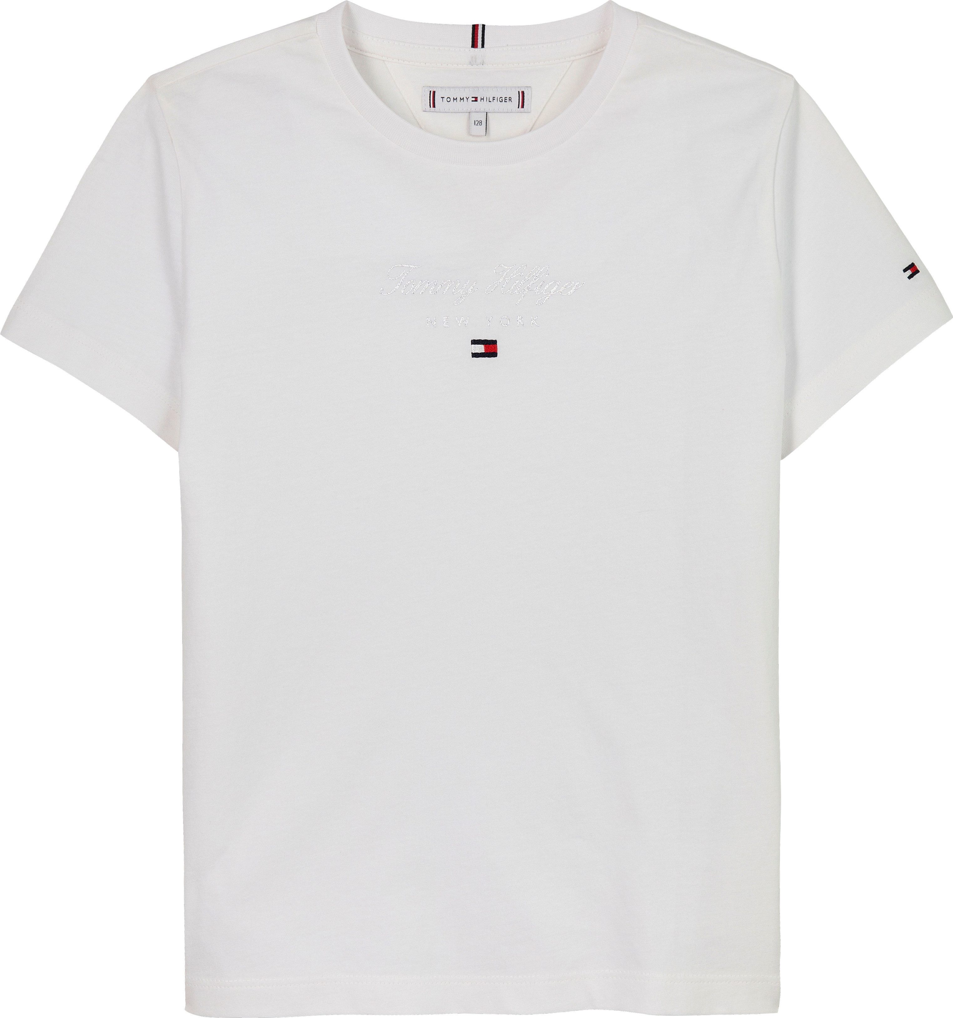Tommy Hilfiger T-shirt TH NYC FOIL TEE SS Baby tot 2 jaar, met merkprint meisjes t-shirts maat 92 wit