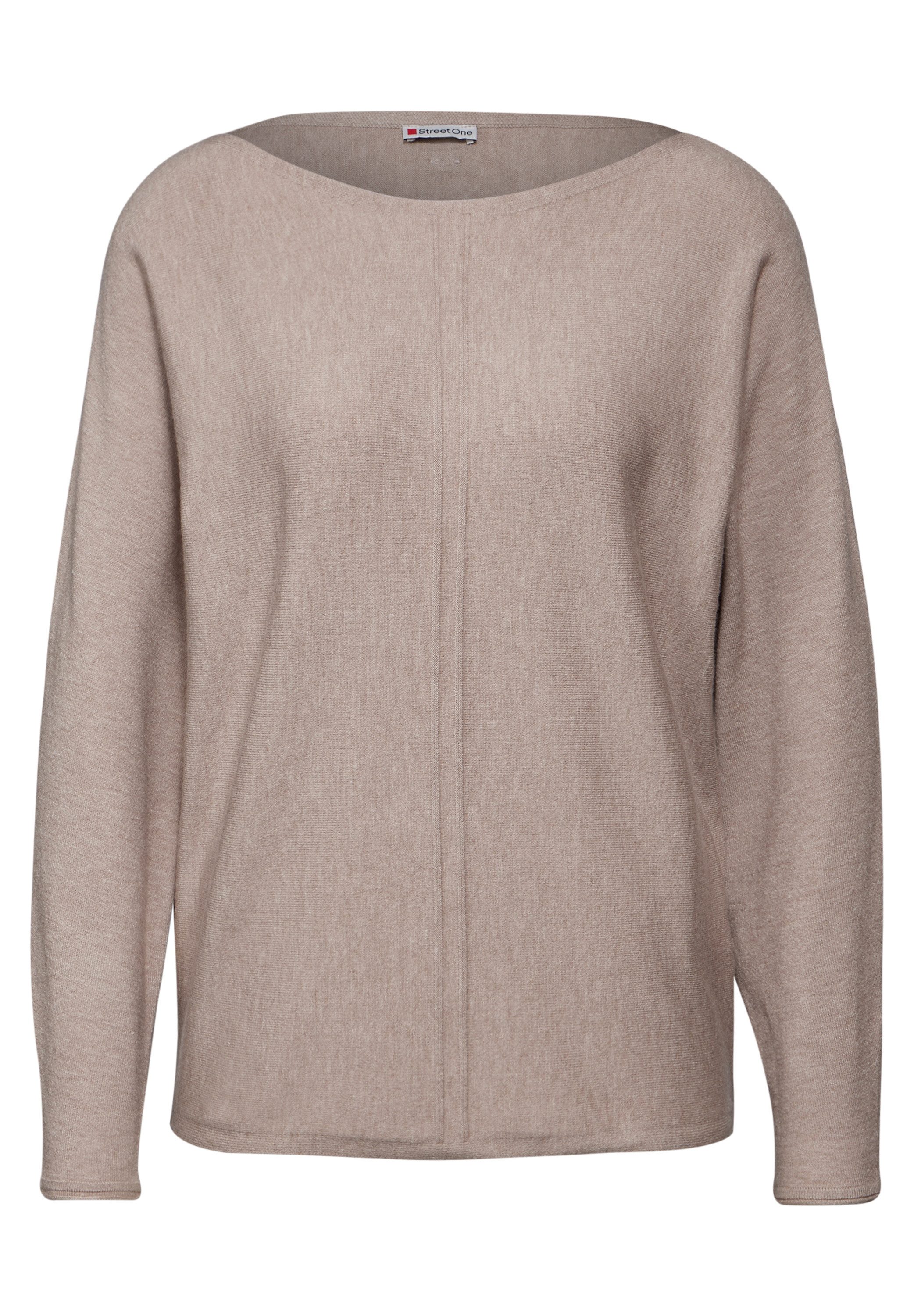 STREET ONE Gebreide trui in dolman-stijl, met u-halslijn