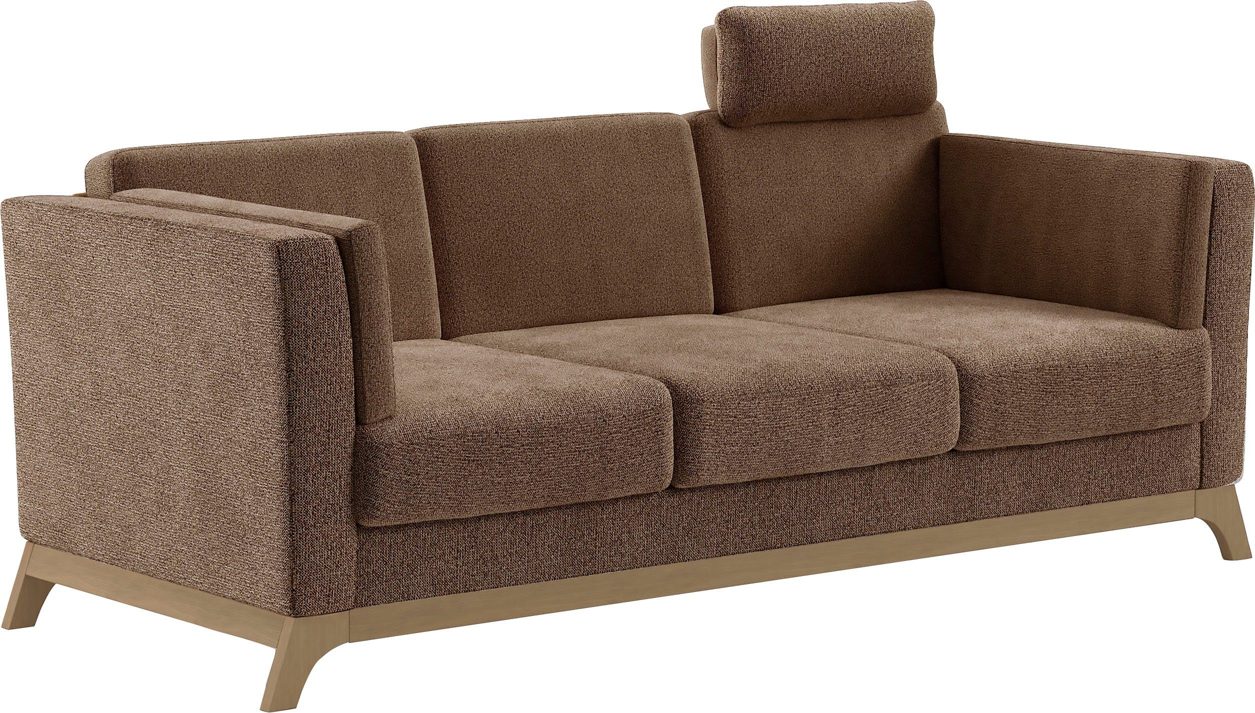 Home affaire 3-zitsbank Viva met houten frame van beukenhout