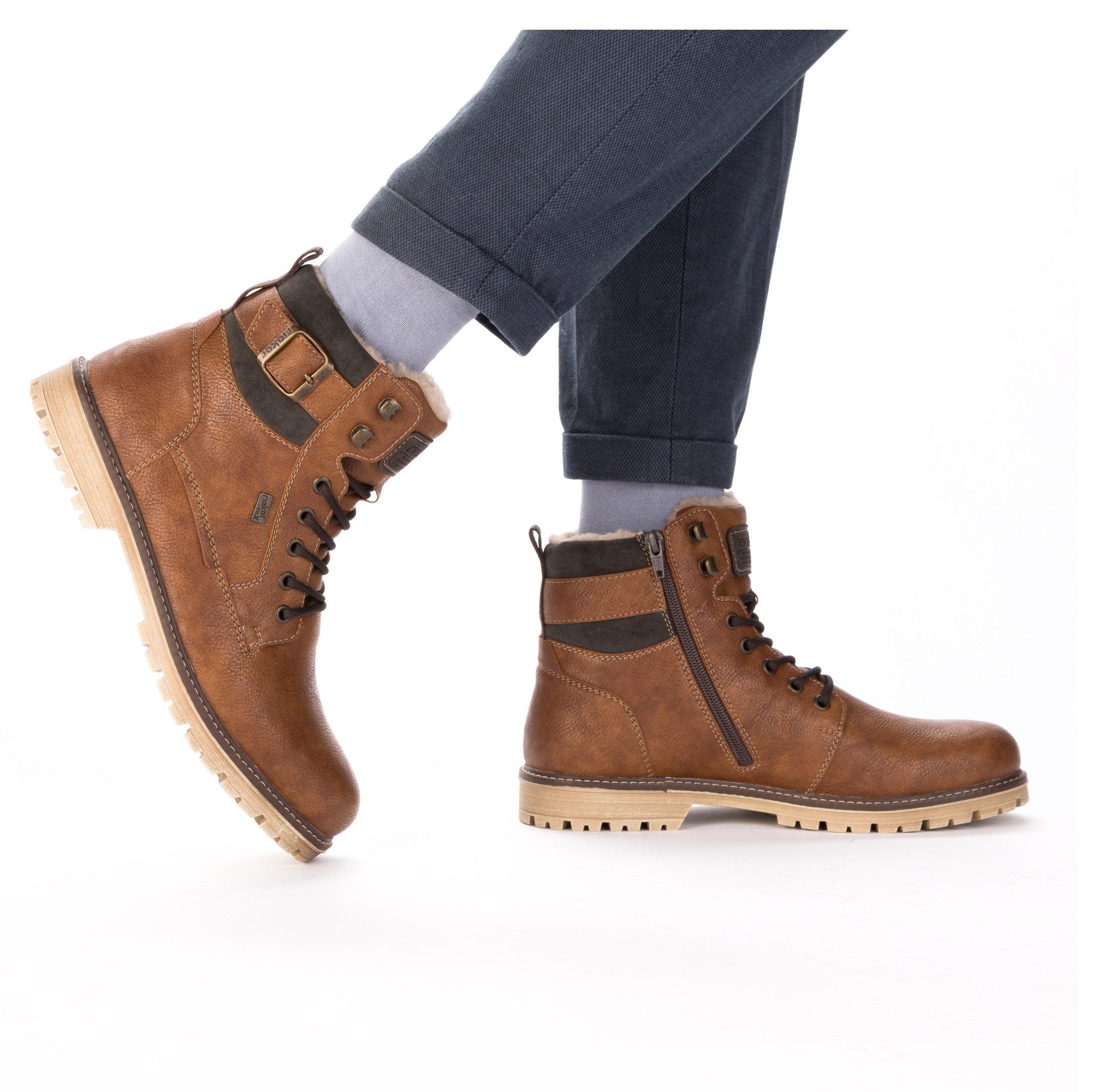 Rieker Winterlaarsjes Winterlaarzen, veterlaarzen met waterafstotend riekerTEX-membraan