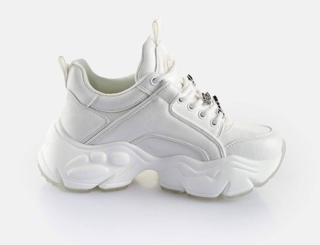 Buffalo Sneakers BINARY ICE 3.0 , vrijetijdsschoen, chunky sneaker, veterschoen met sieraandelen