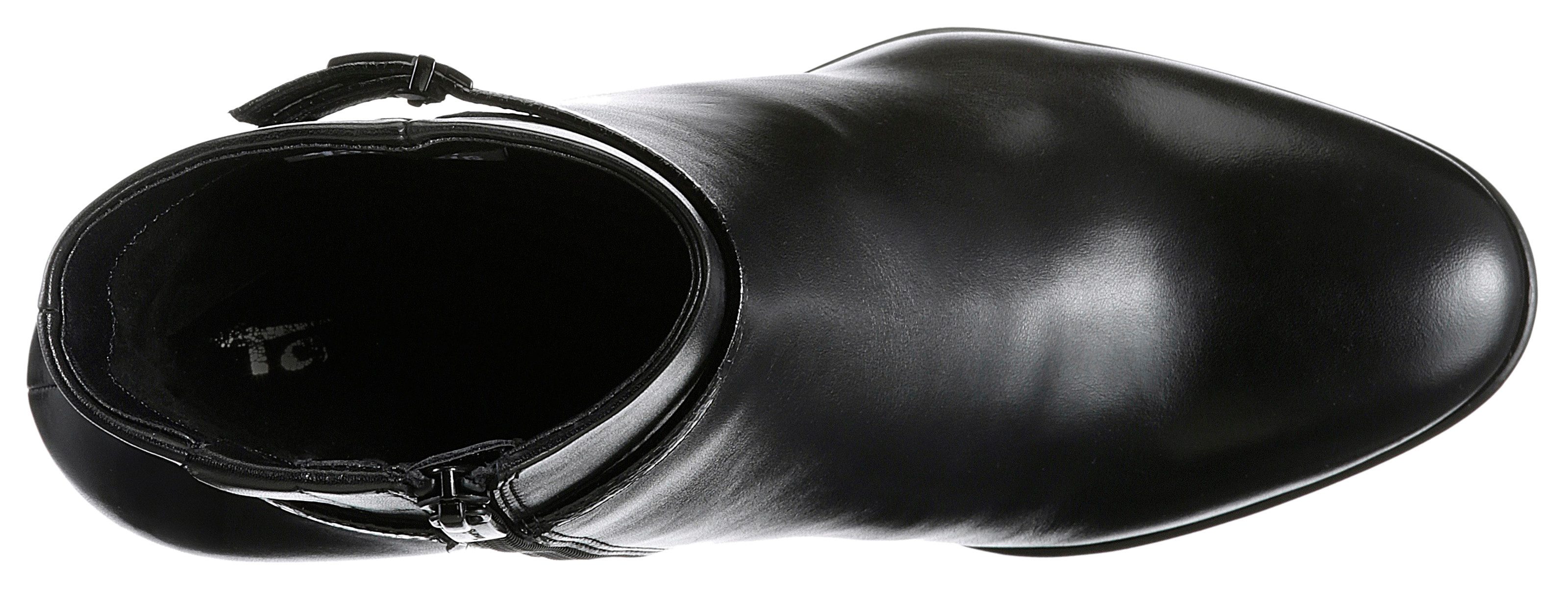 Tamaris Laarsjes blokhak, business schoen, avondschoen met elegante decoratieve band