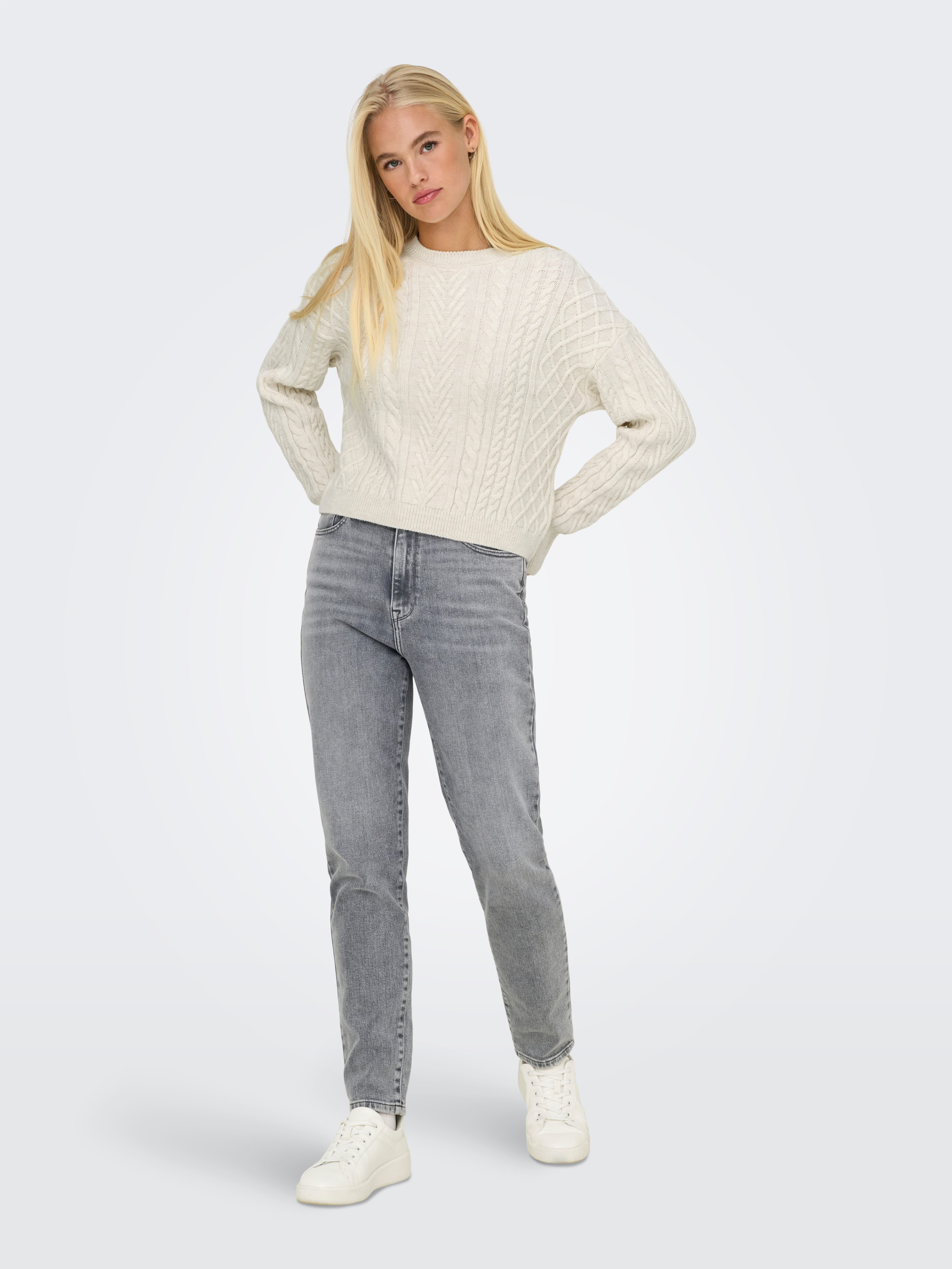 Only Gebreide trui ONLSOFIE LS CABEL PULLOVER EX KNT