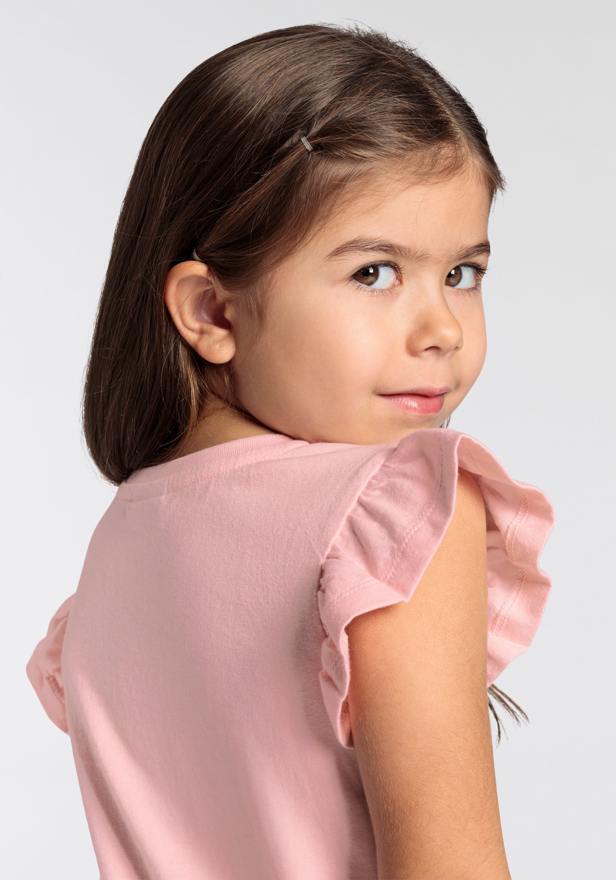 KIDSWORLD T-shirt Met eenhoornprint Korte mouwen basic gesneden met modieuze print