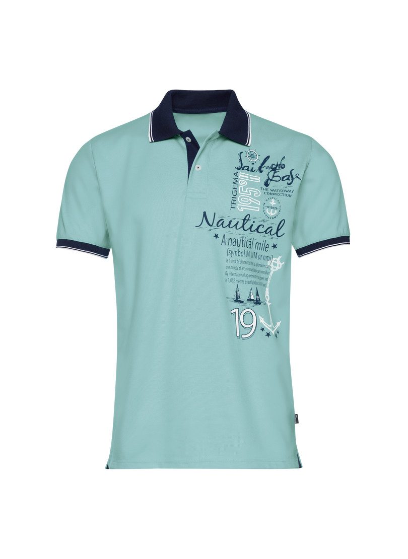 Trigema Poloshirt TRIGEMA poloshirt met maritiem printmotief (1-delig)