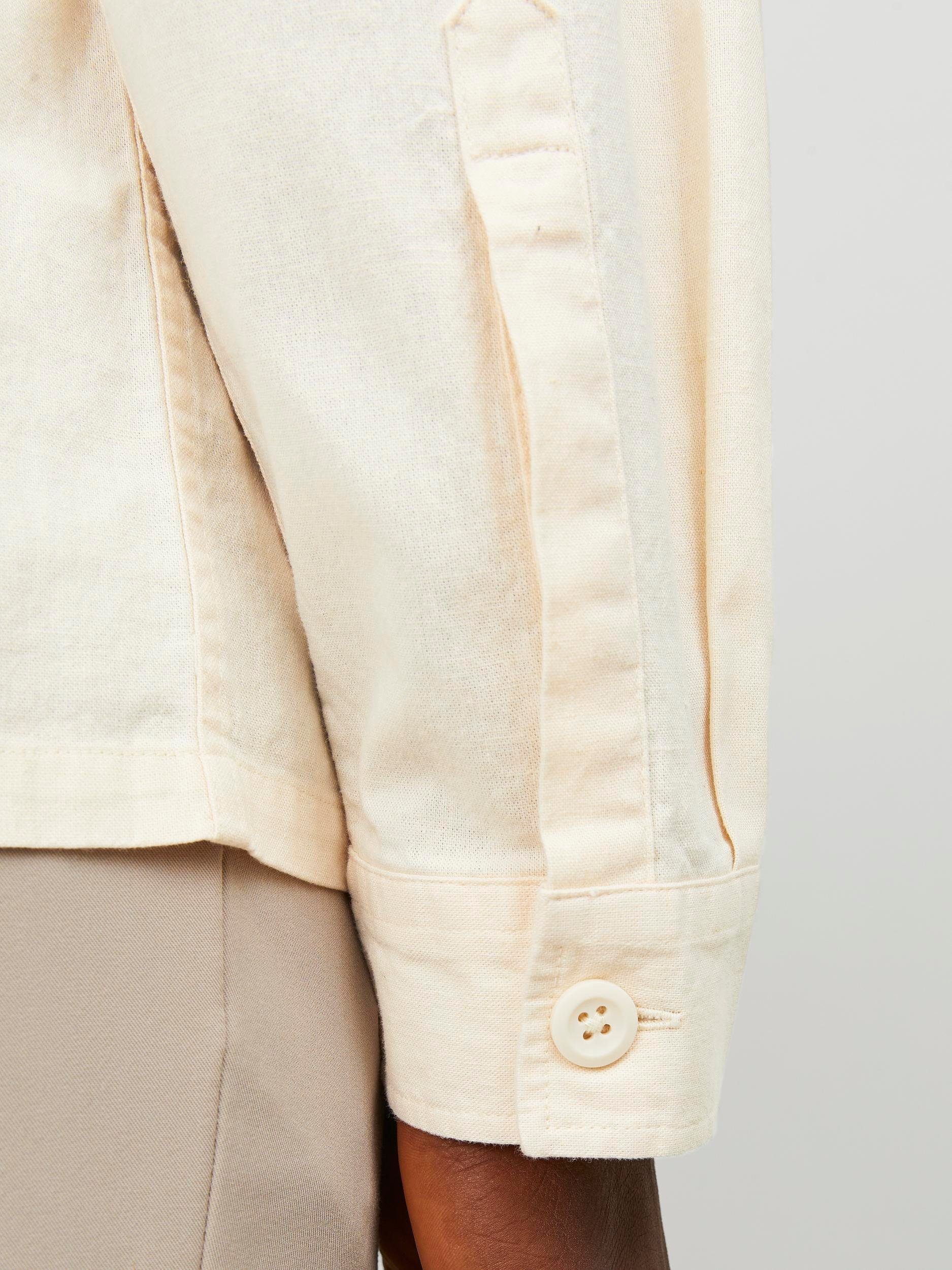Jack & Jones Overhemd met lange mouwen JJEVENICE LINEN BLEND OVERSHIRT LS SN
