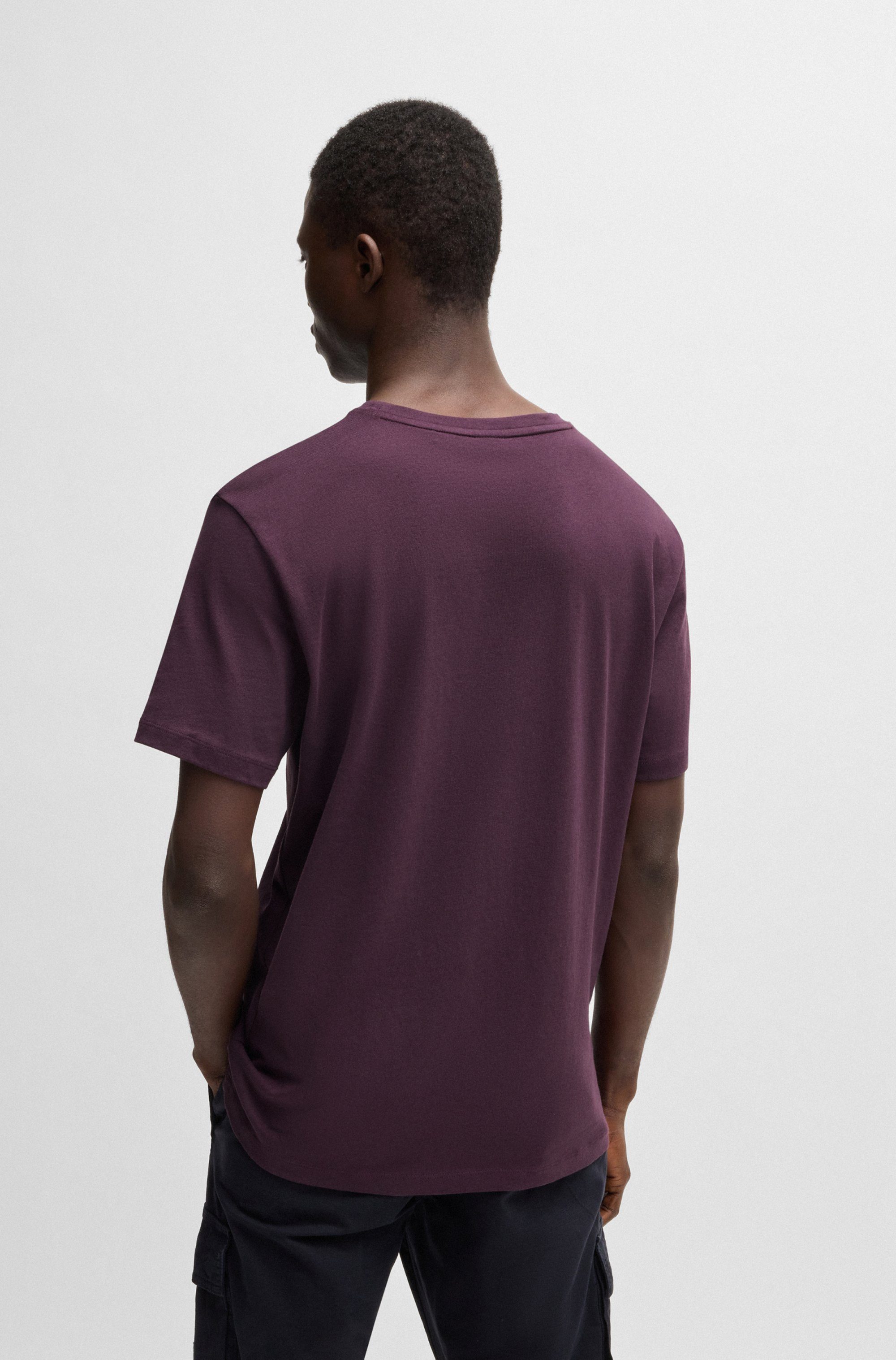 Boss Orange T-shirt Tales met boss-borduursel op de borst