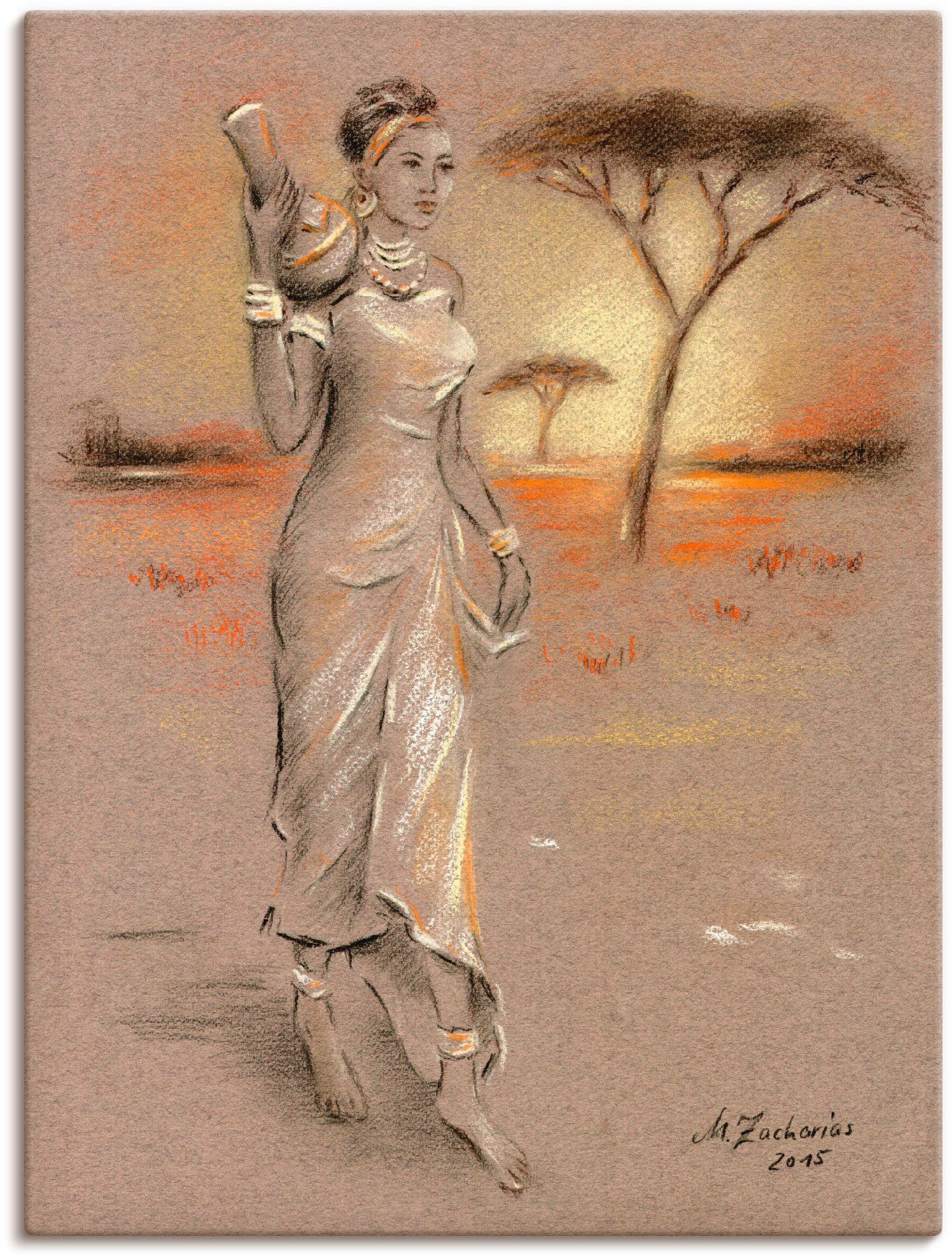 Artland Artprint Afrikaanse schoonheid als artprint op linnen, poster in verschillende formaten maten