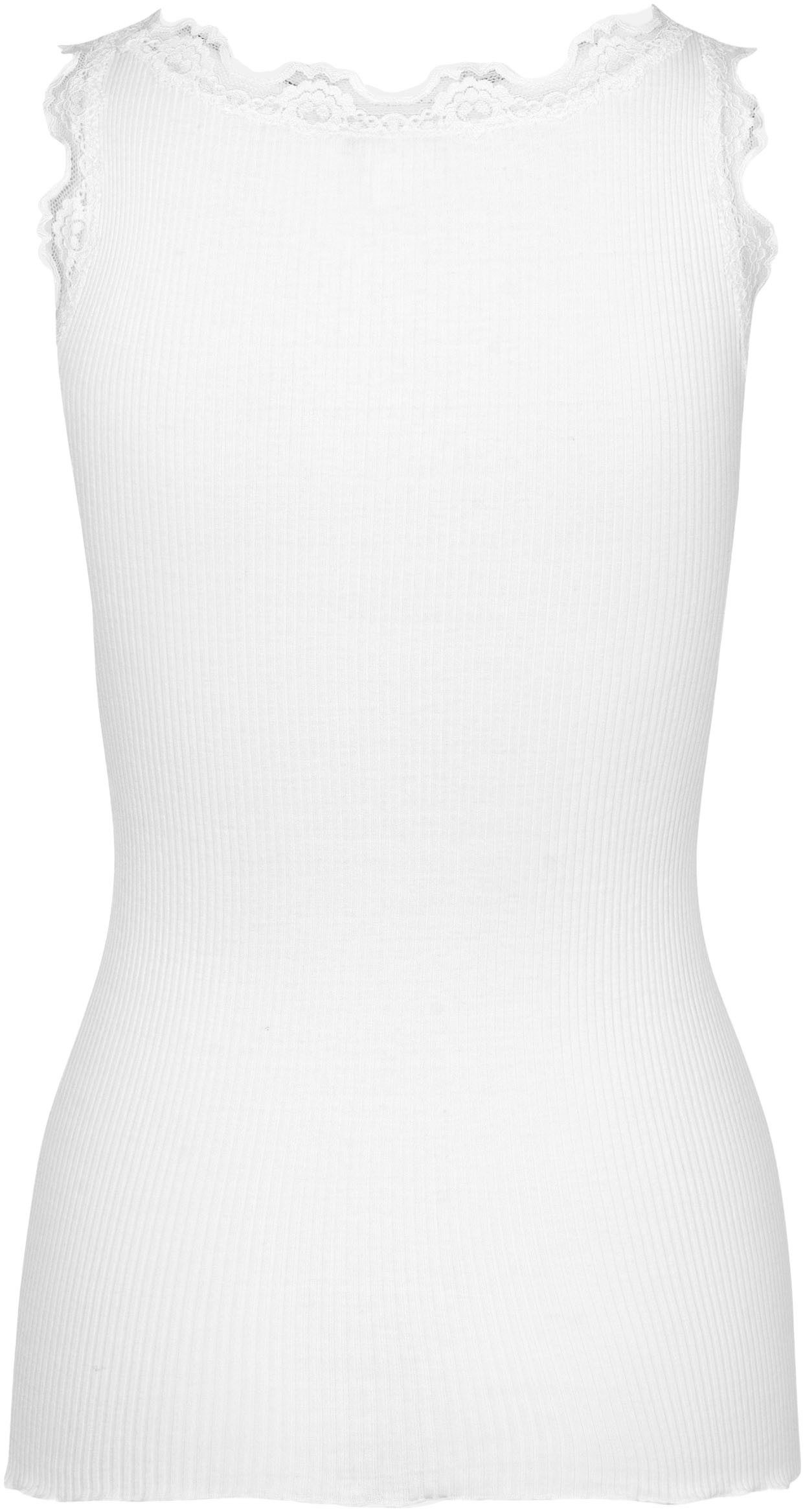 rosemunde Tanktop Babette Silk Top prachtige vintage kantafwerking aan hals en bandjes