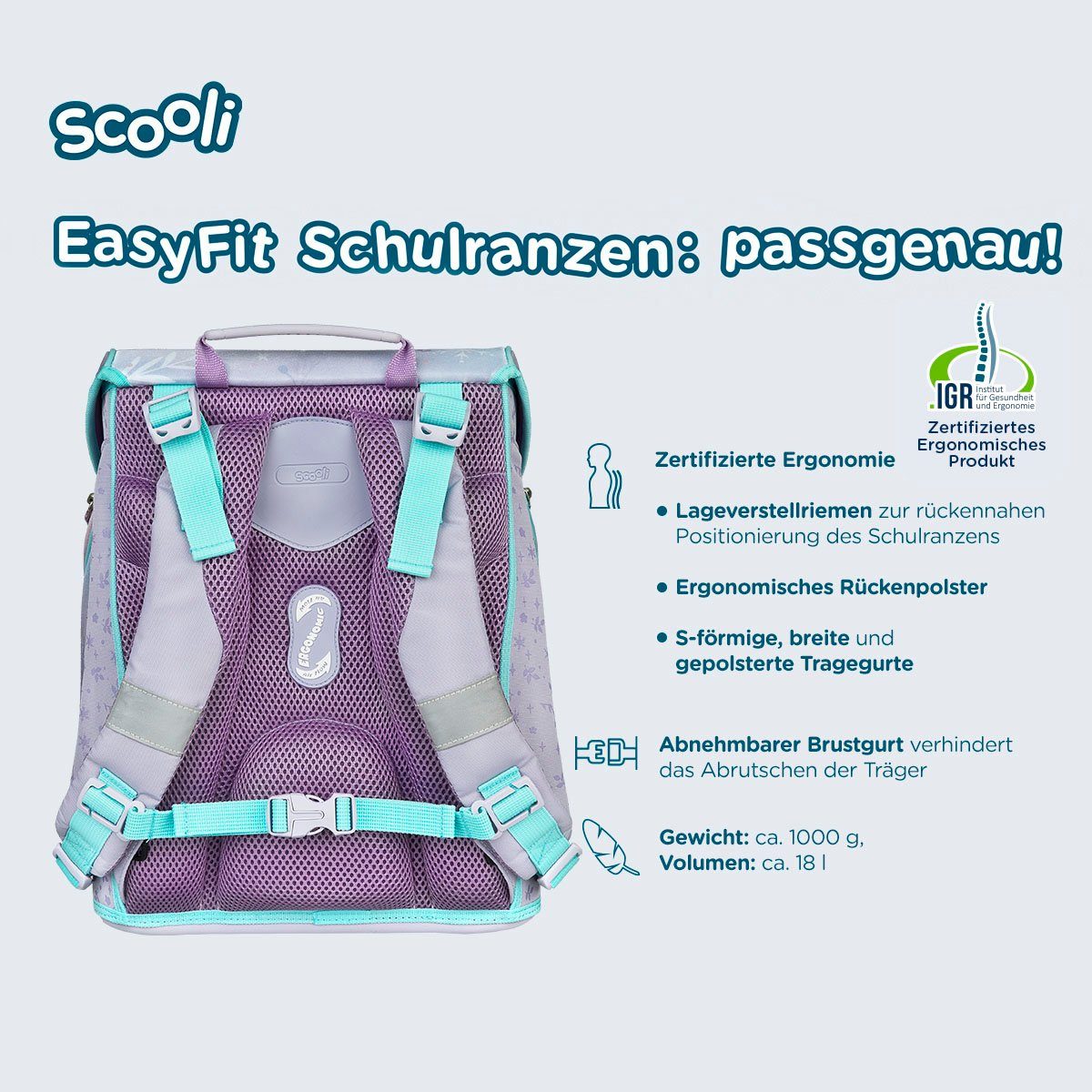 Scooli Schooltas EasyFit, Frozen (5-delig)