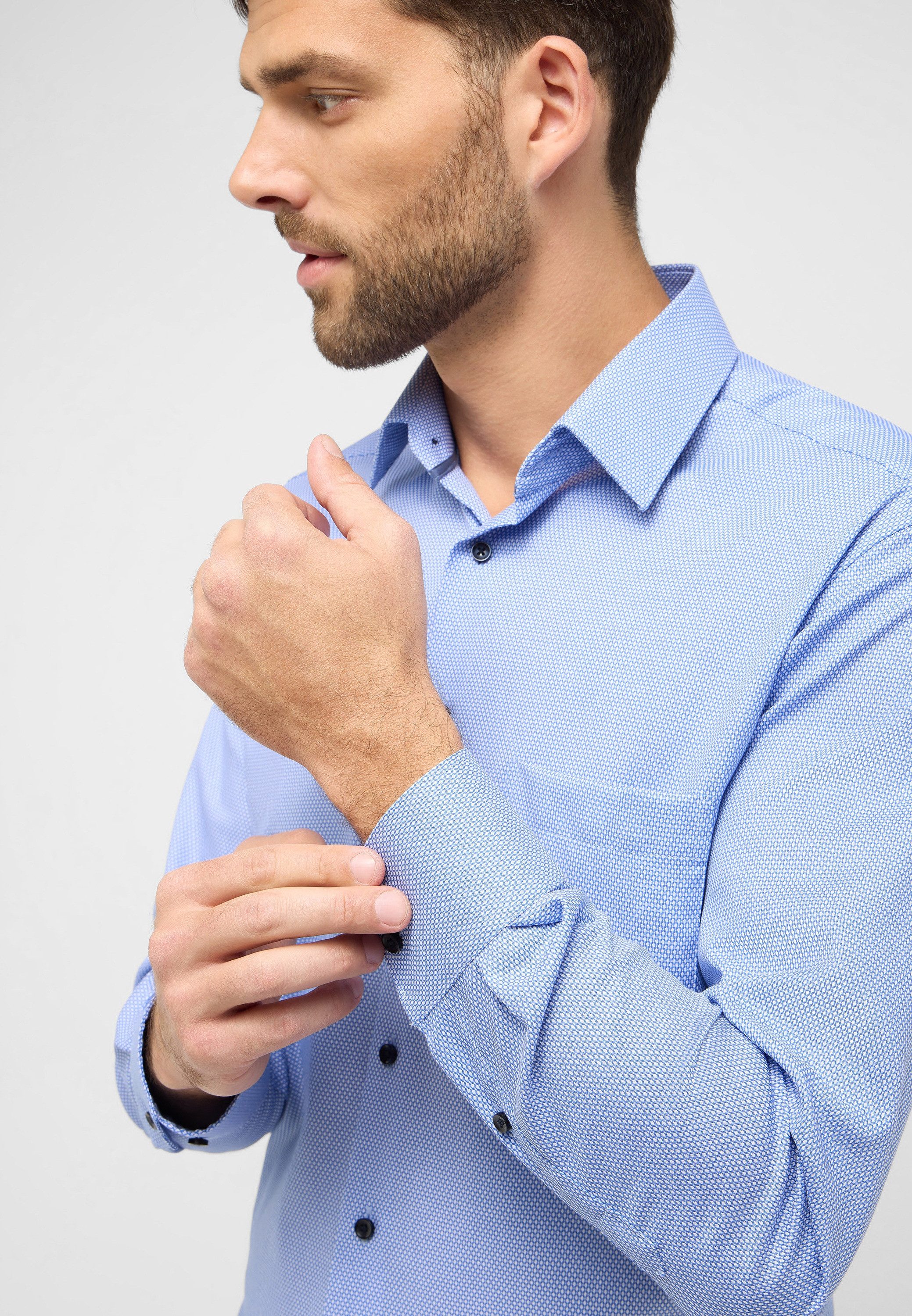 Eterna Overhemd met lange mouwen MODERN FIT NON IRON (strijkvrij)
