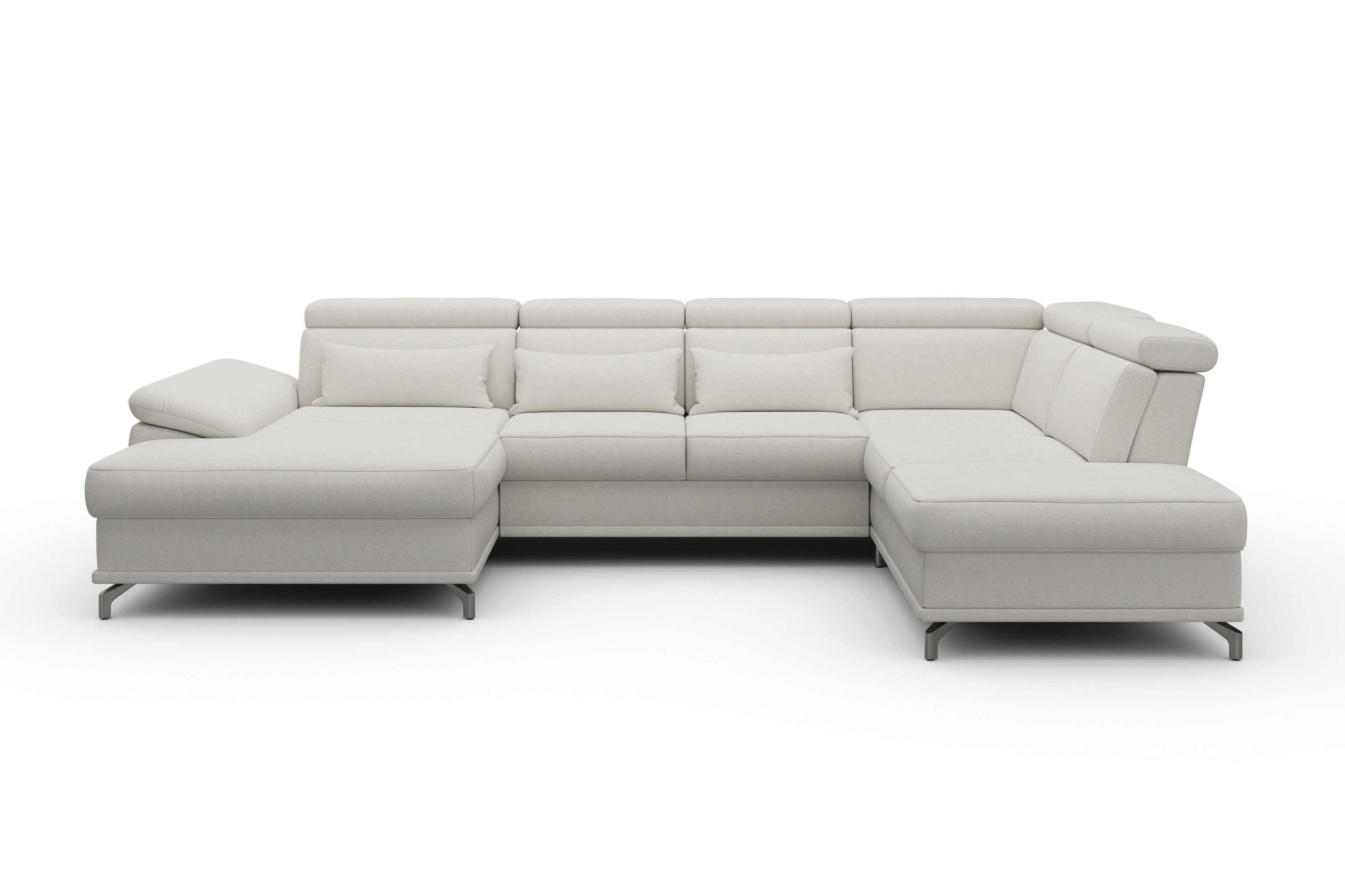 sit&more Zithoek Cabrio U-vorm, met zitdiepteverstelling, arm- en hoofdsteunverstelling