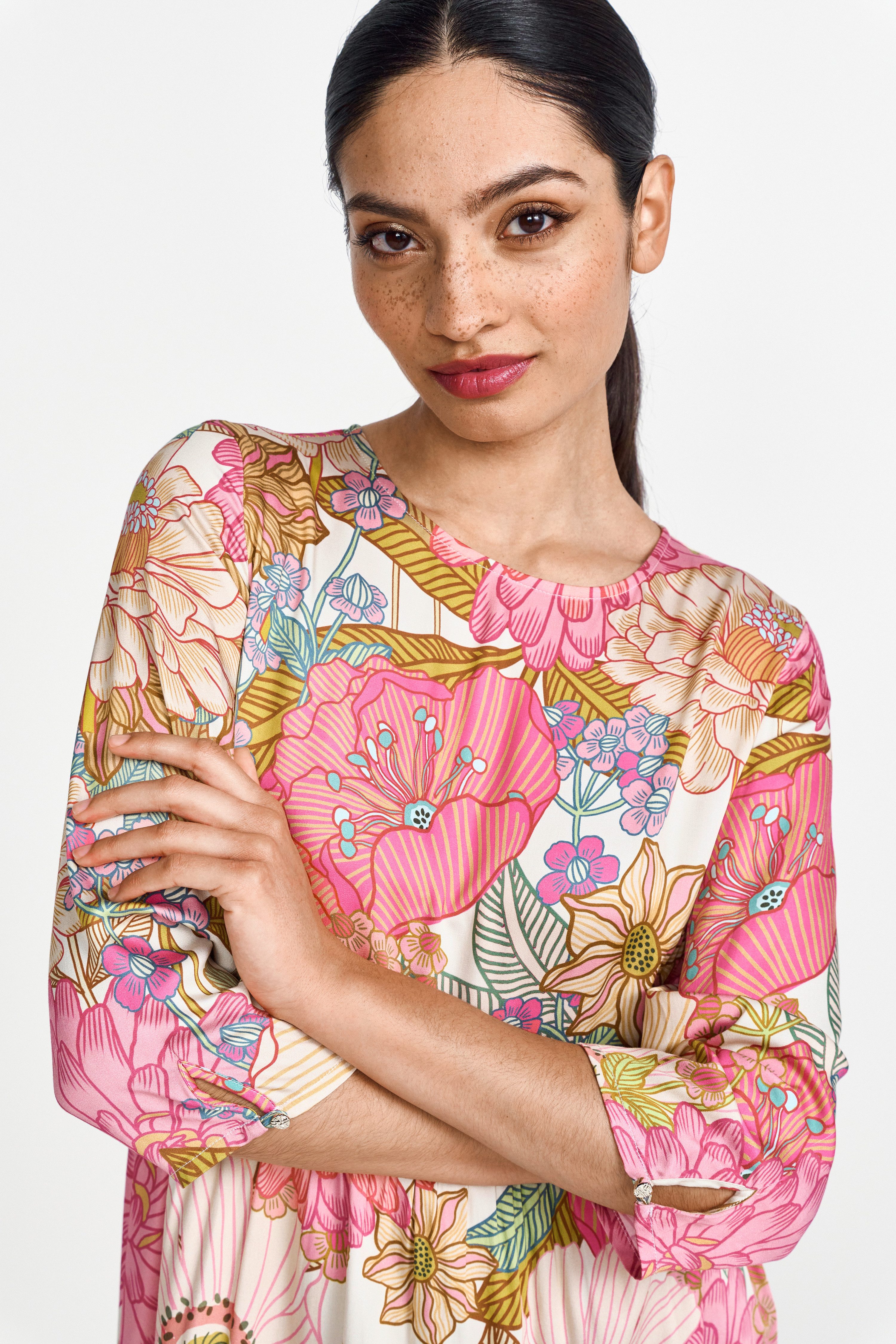 Rich & Royal Midi-jurk Met een ronde hals