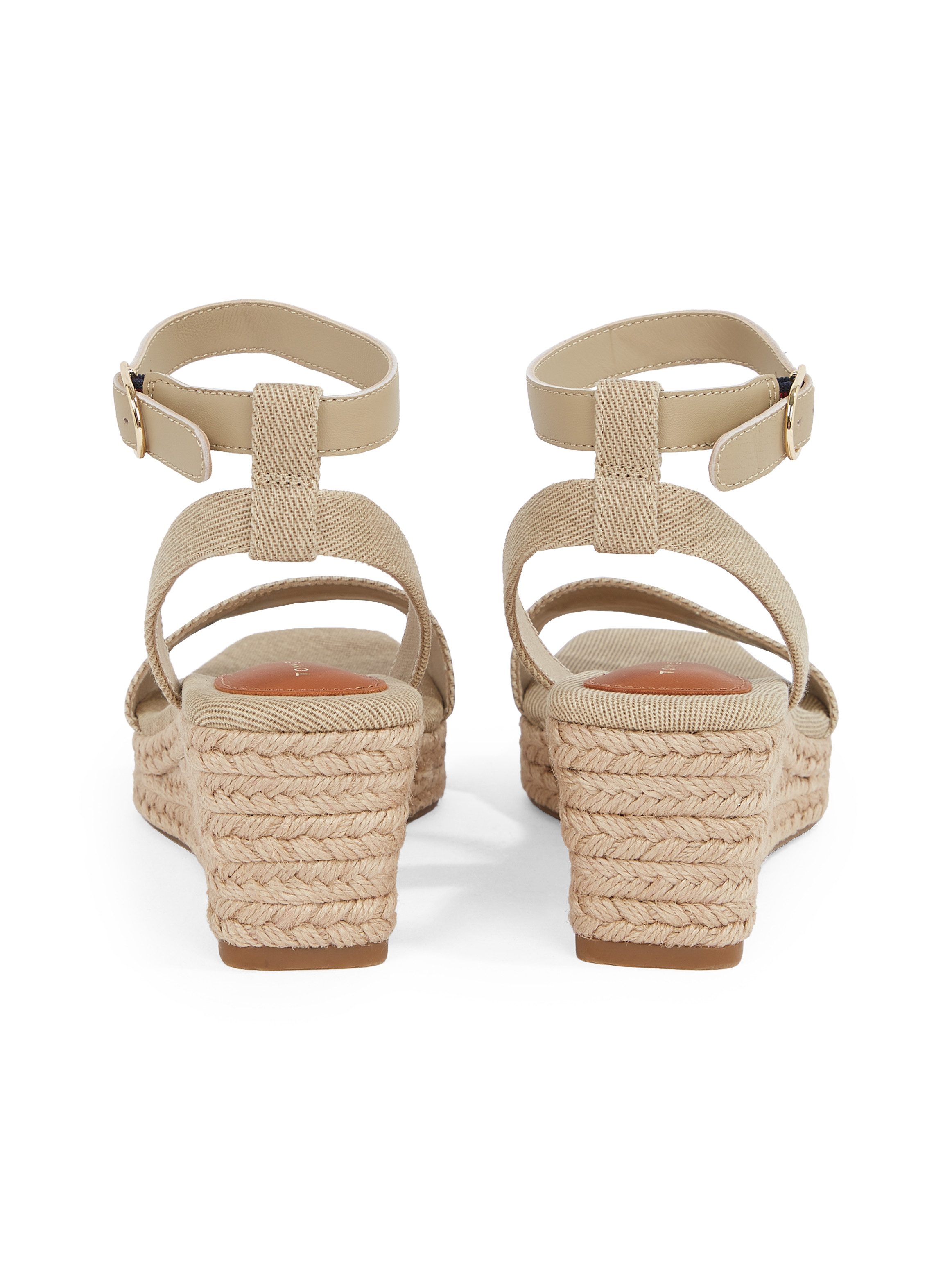 Tommy Hilfiger Sleehaksandaaltjes TOMMY HILFIGER ESPAD MID WEDGE , bandjessandaal, zomerschoen met verstelbare gesp