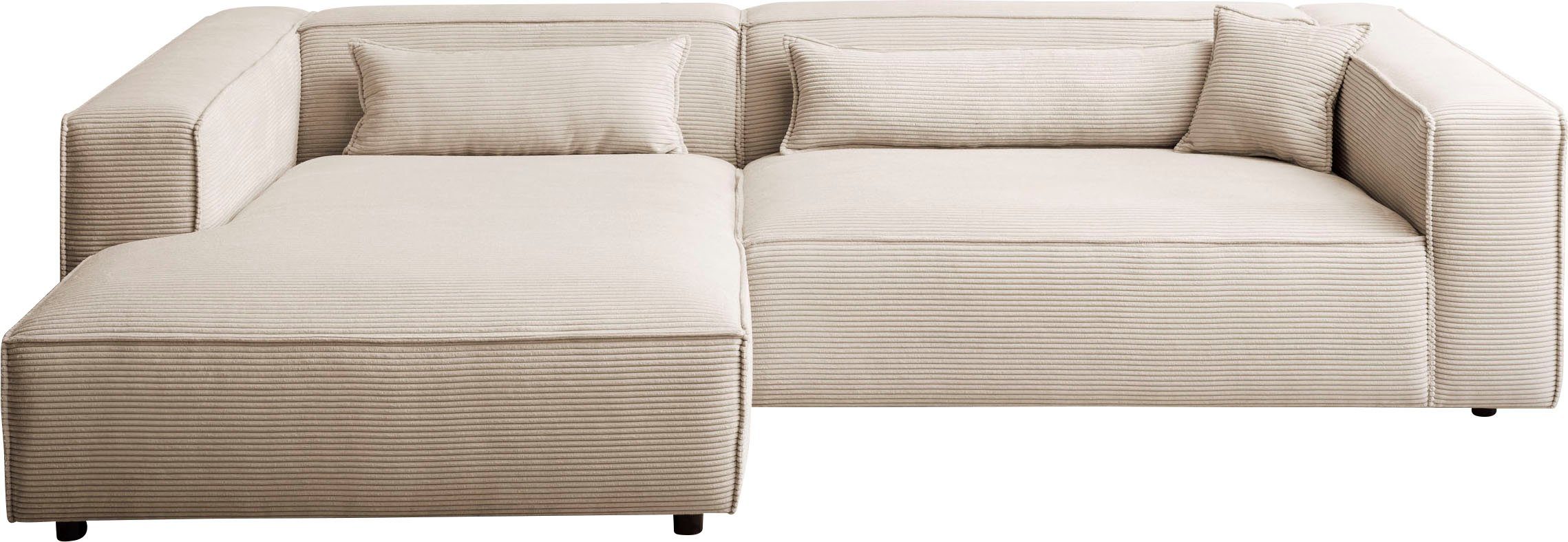 LeGer Home by Lena Gercke Hoekbank PIARA XXL, Big-Sofa, corduroy, linnenlook of structuurstof, L-vorm
