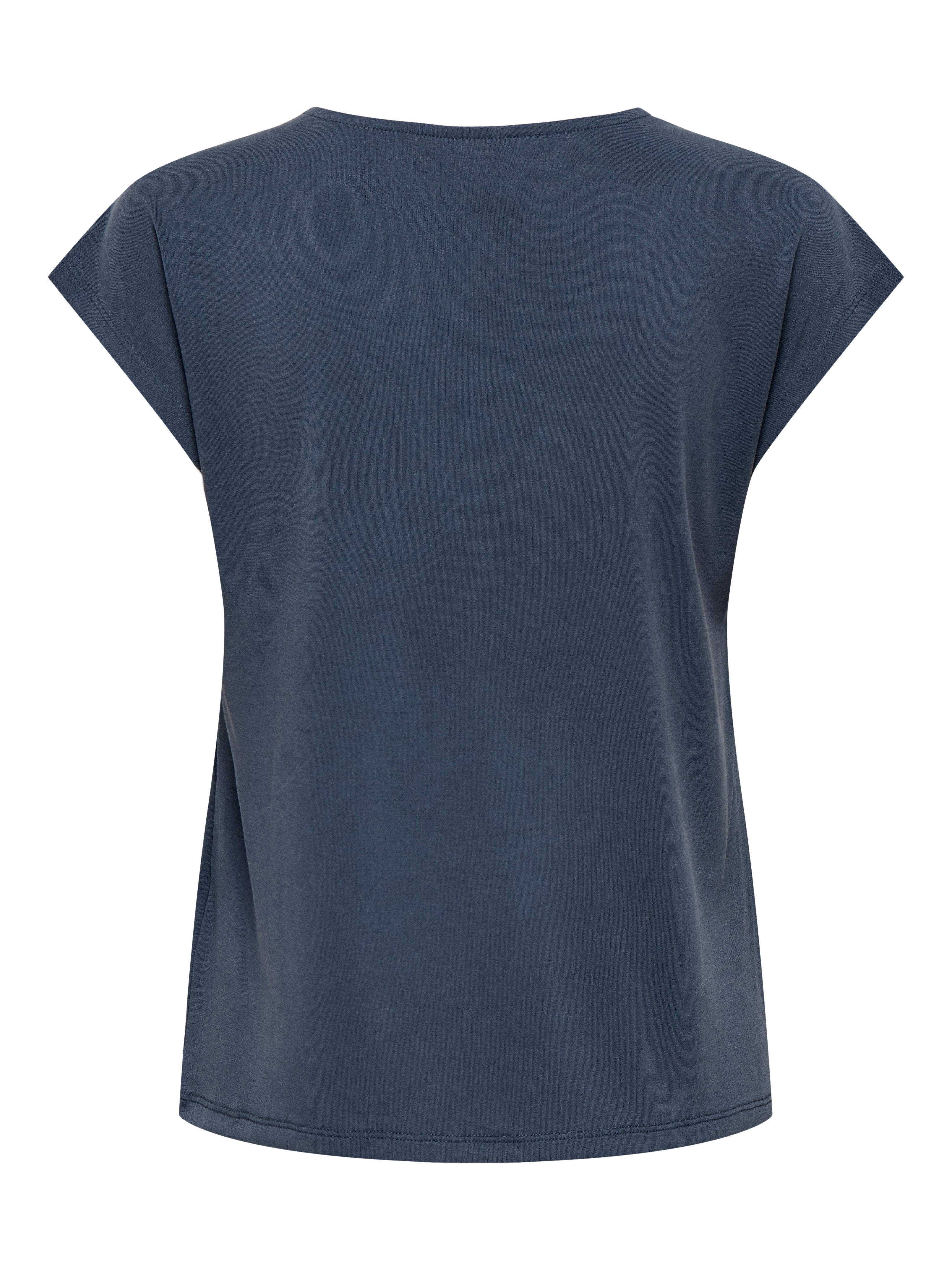 Only Shirt met V-hals ONLFREE S/S MODAL V-NEC TOP BOX JRS NOOS
