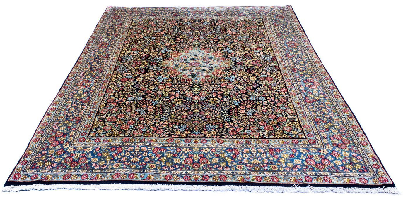 morgenland Wollen kleed Rafsanjan Teppich handgeknüpft dunkelblau-Perserteppich - Royal - 240 x 181 cm - dunkelblau