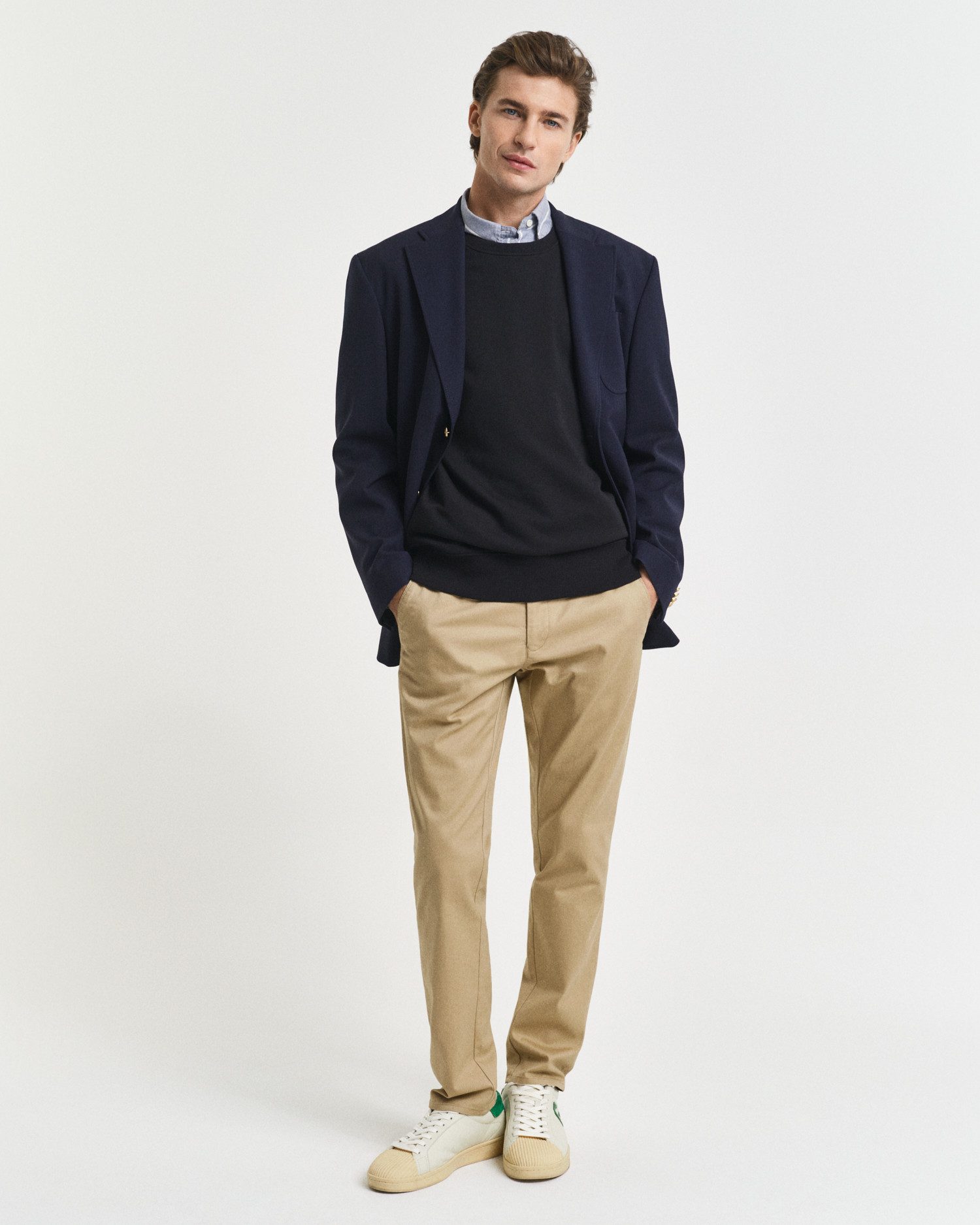 Gant Sweatshirt REG SHIELD C-NECK SWEAT met logoborduursel op borsthoogte