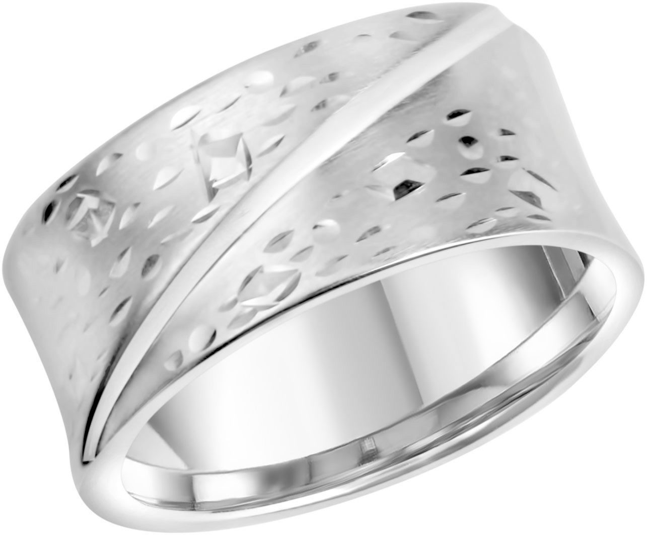 Firetti Ring Sieraad cadeau zilver 925 damesring ring structuur dames ringen maat 58 zilver