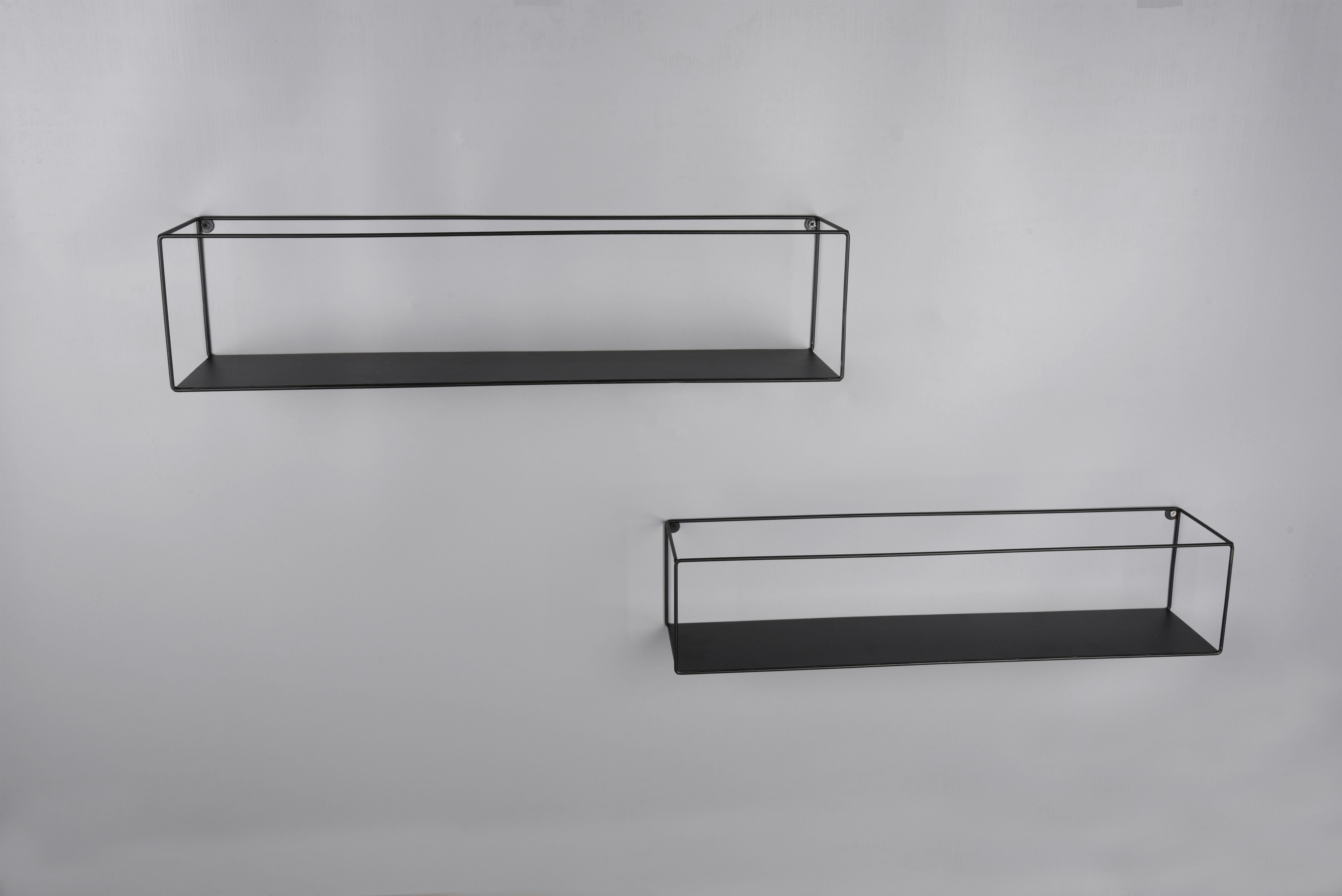 MIRRORS AND MORE Stellingkast Tinka Met metalen steunen, wandmontage (2-delig)