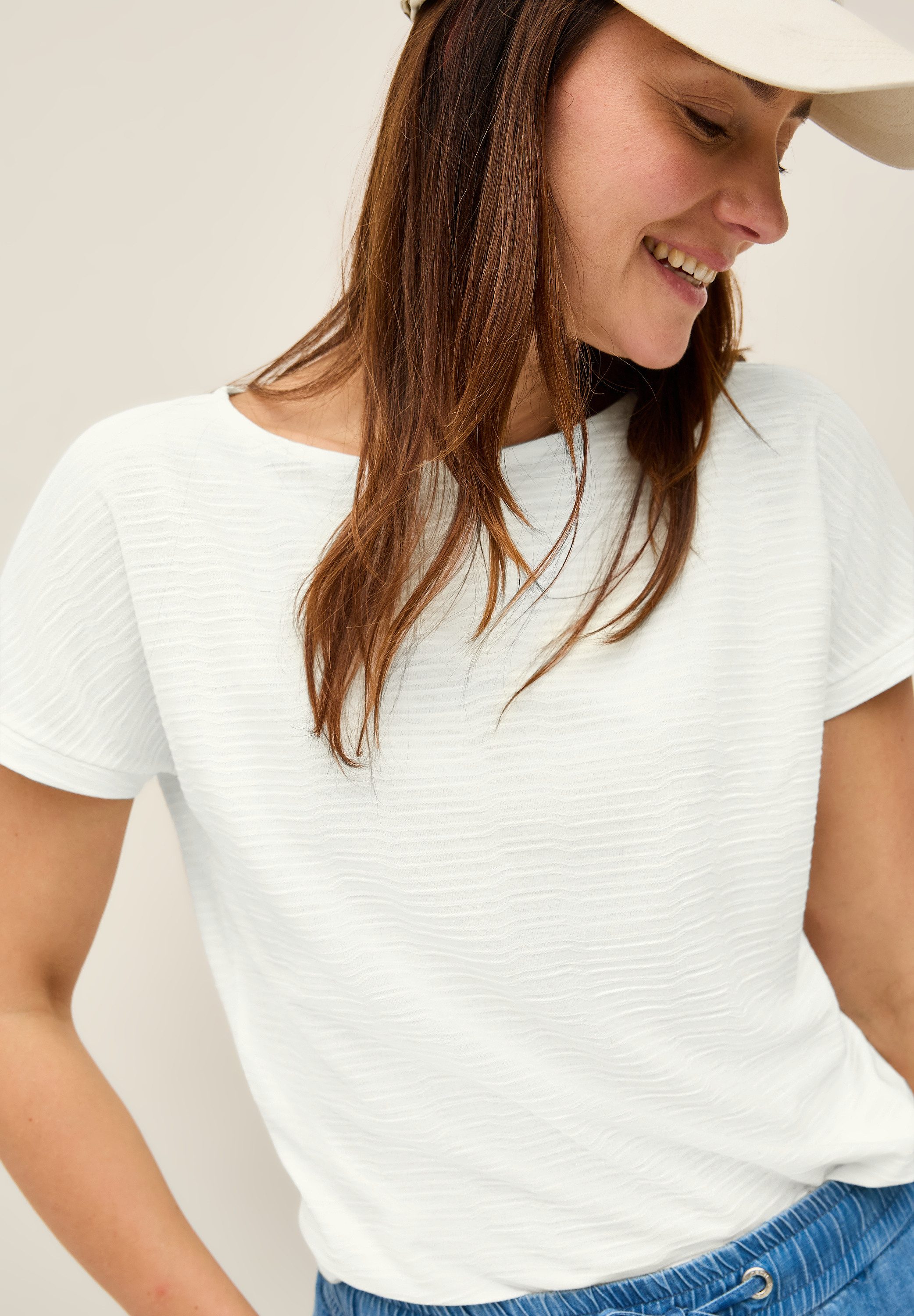 Cecil T-shirt met structuur