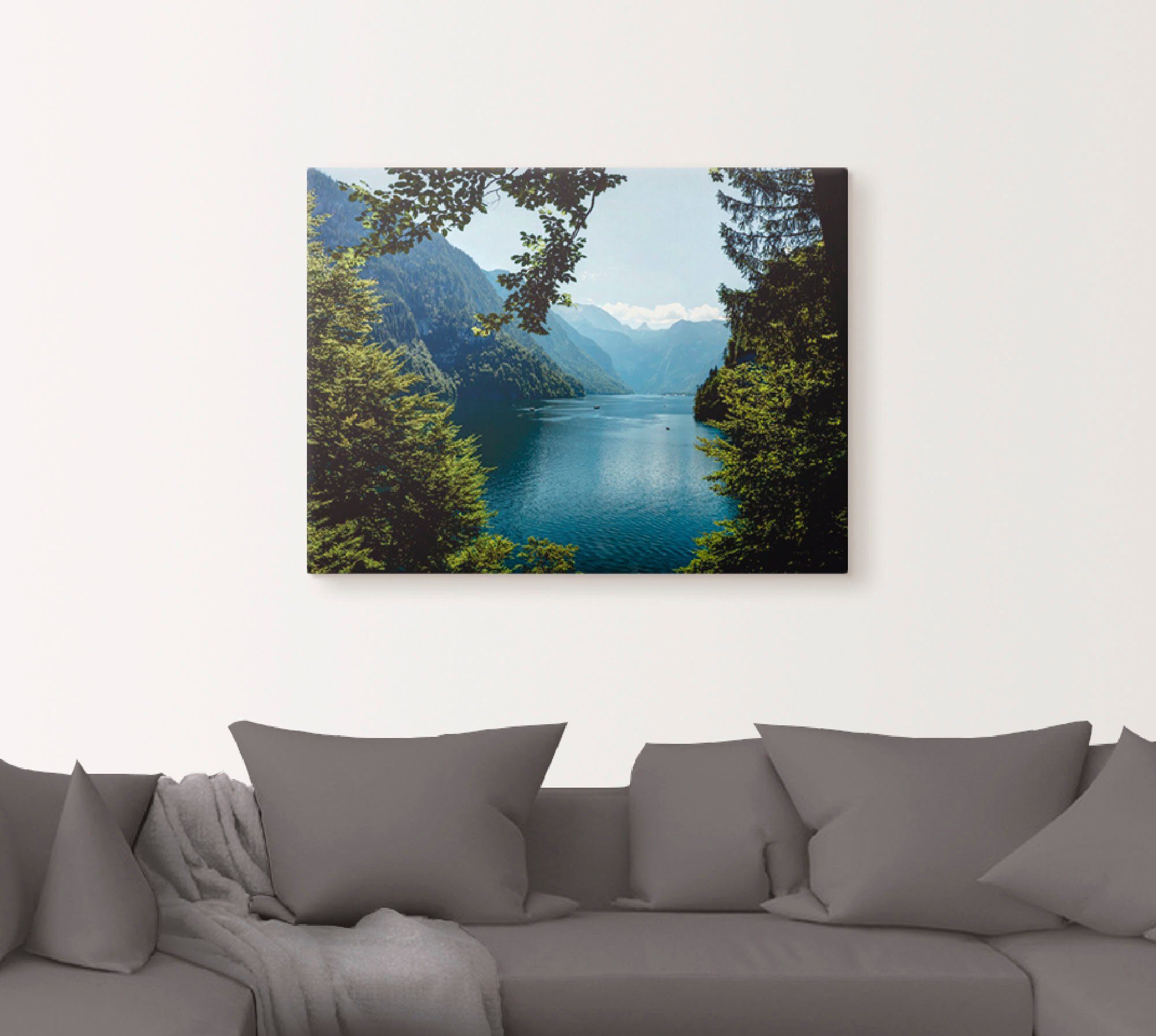 Artland Artprint Schildershoek Königssee- Alpen als artprint op linnen, poster, muursticker in verschillende maten