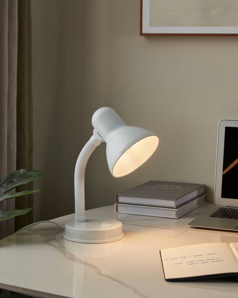 EGLO Tafellamp Basic Ø12,5 x H30 cm / excl. 1 x E27 (elk max. 40W) / tuimelschakelaar