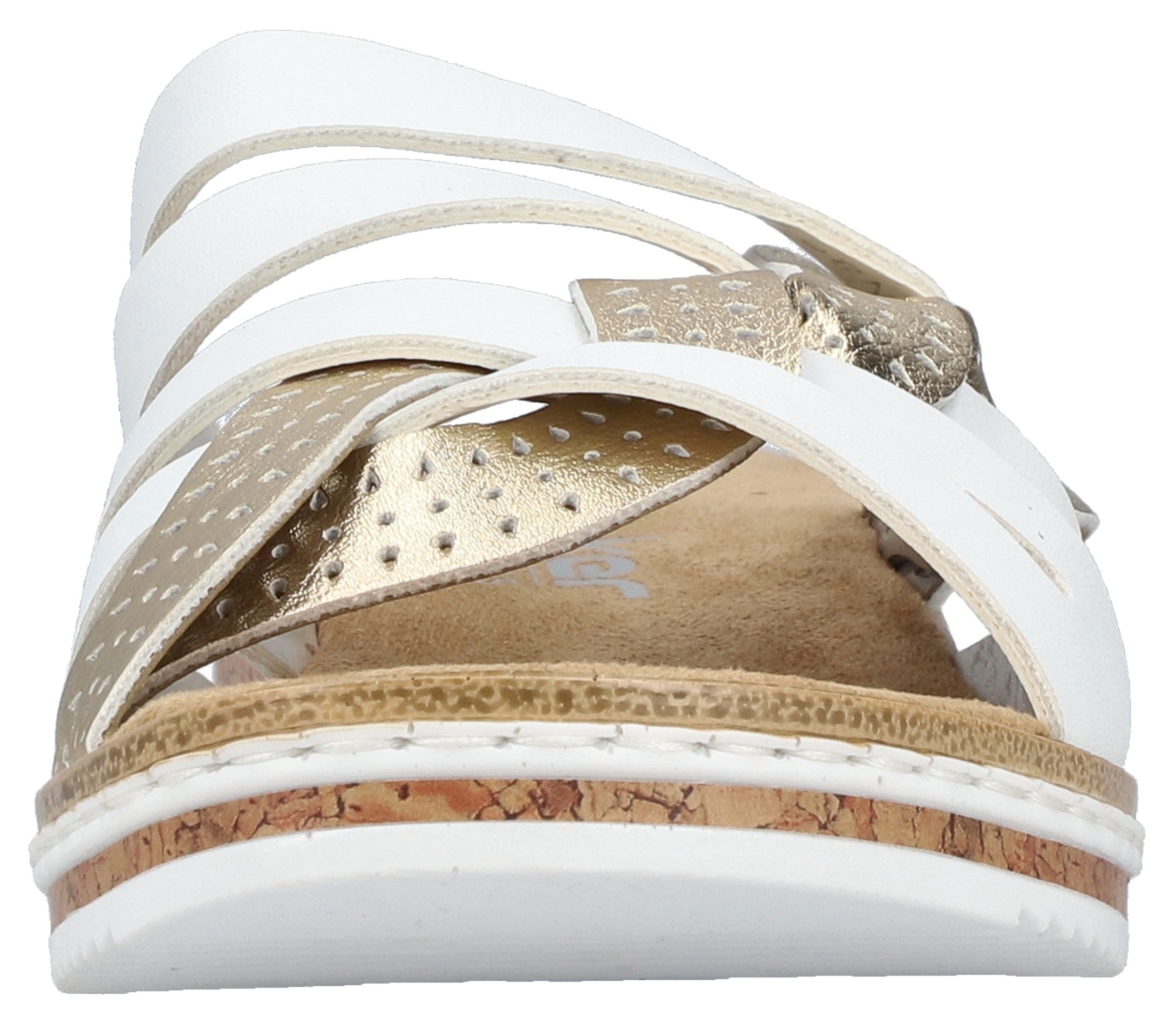 Rieker Slippers Zomerschoen, slippers, huisschoen, sleehak, met klein elastiek