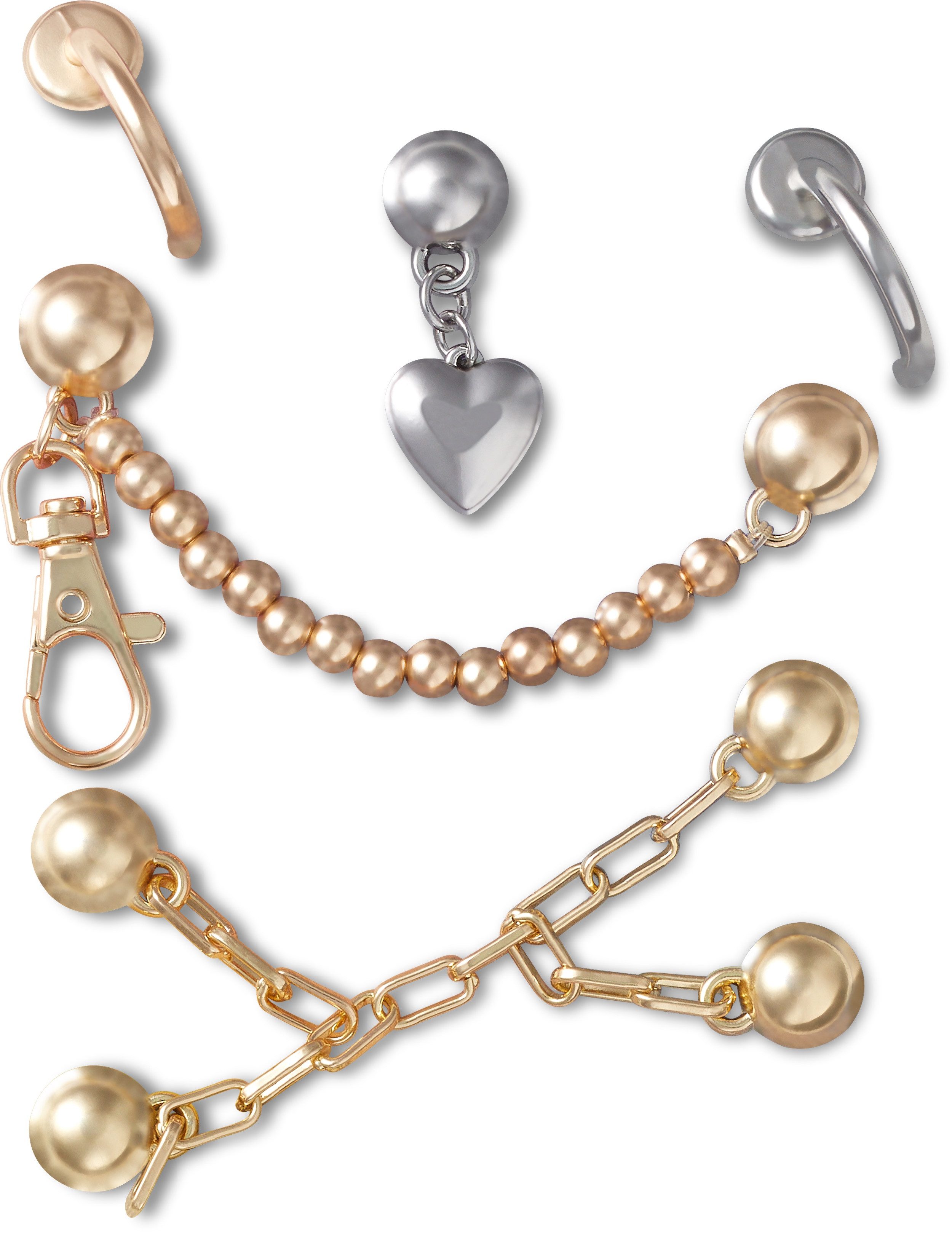 Crocs Schoenbutton Jibbitz™ Cool Girl Festival Charms voor Crocs in trendy look (set, 5-delig, Geen speelgoed. Niet geschikt voor kinderen jonger dan 3 jaar)