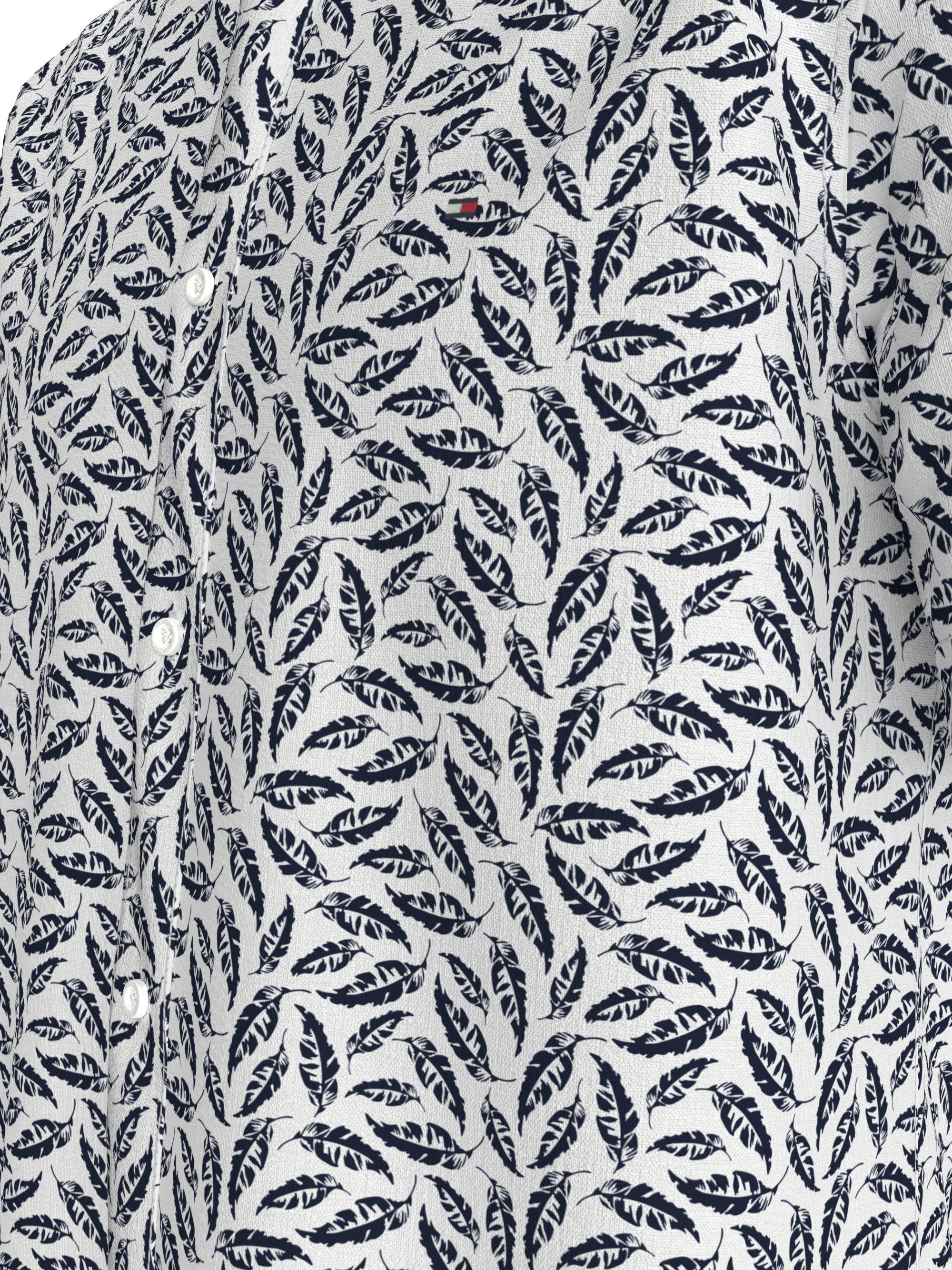 Tommy Hilfiger Overhemd met korte mouwen LINEN BLEND PRINT S/S RF SHIRT modieuze print, met linnen aandeel