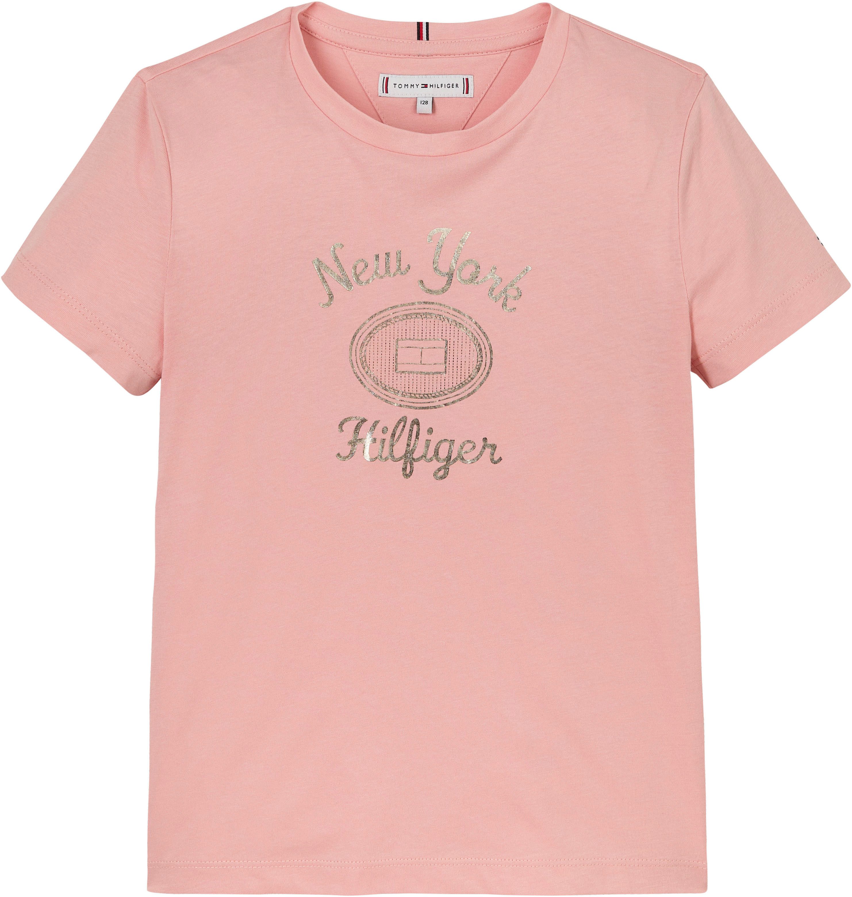 Tommy Hilfiger Shirt met korte mouwen HILFIGER NY FOIL REG TEE SS Kinderen tot 16 jaar met logo-opdruk