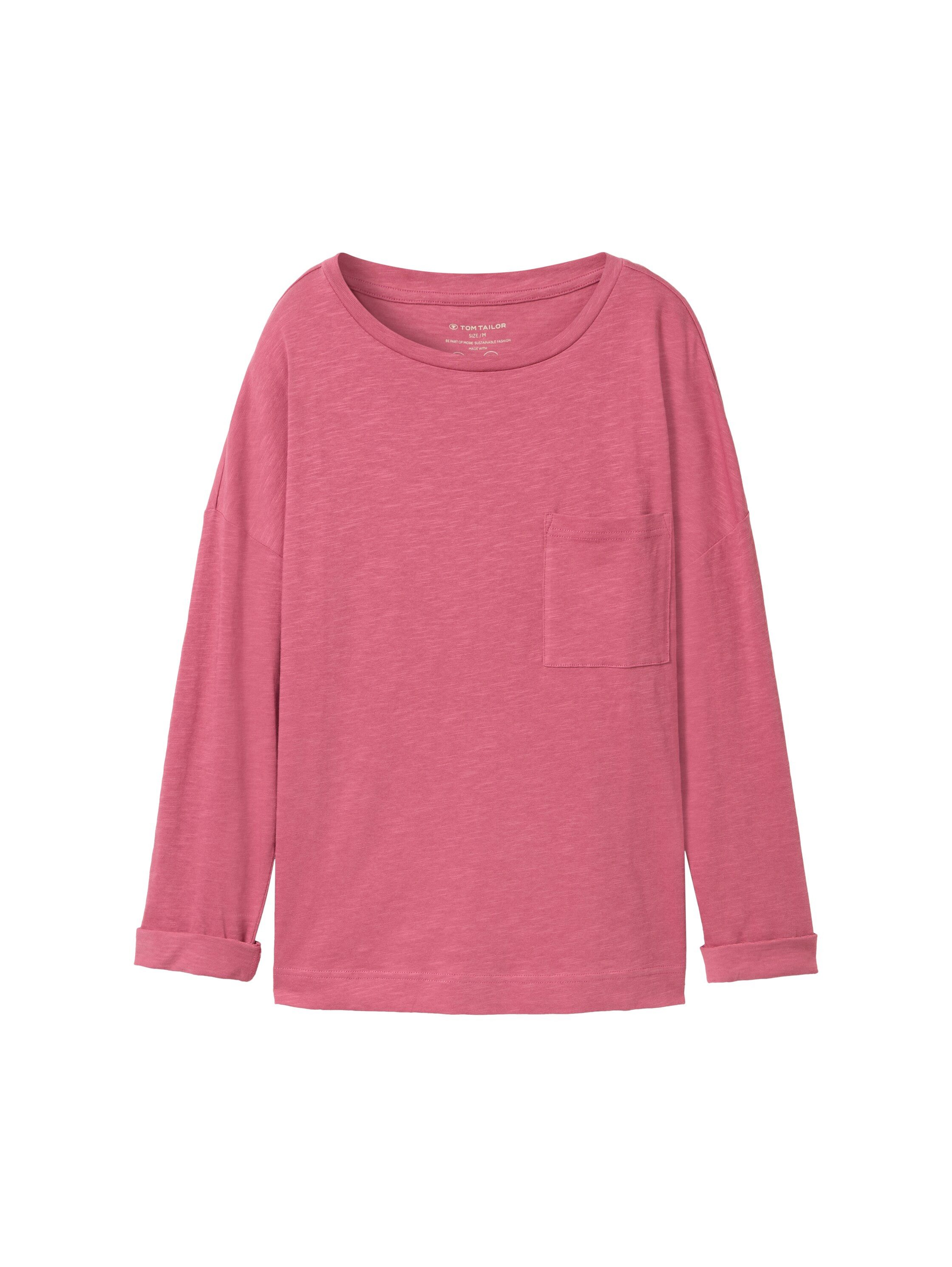 Tom Tailor Shirt met lange mouwen met borstzak