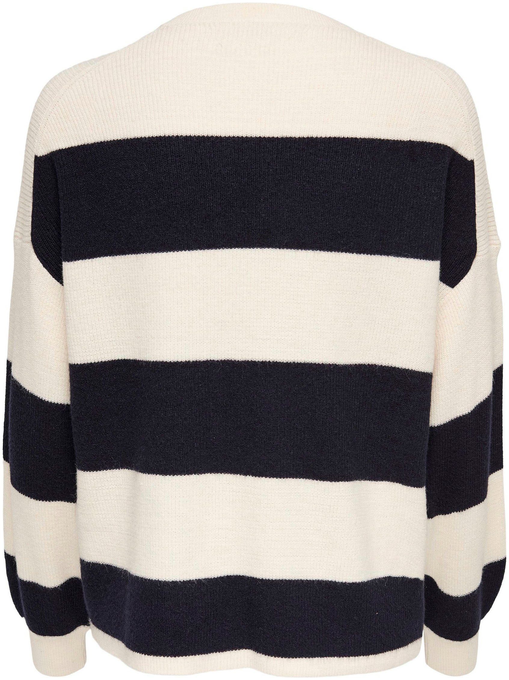 Only Gebreide trui ONLATIA L/S STRIPE PULLOVER KNT NOOS