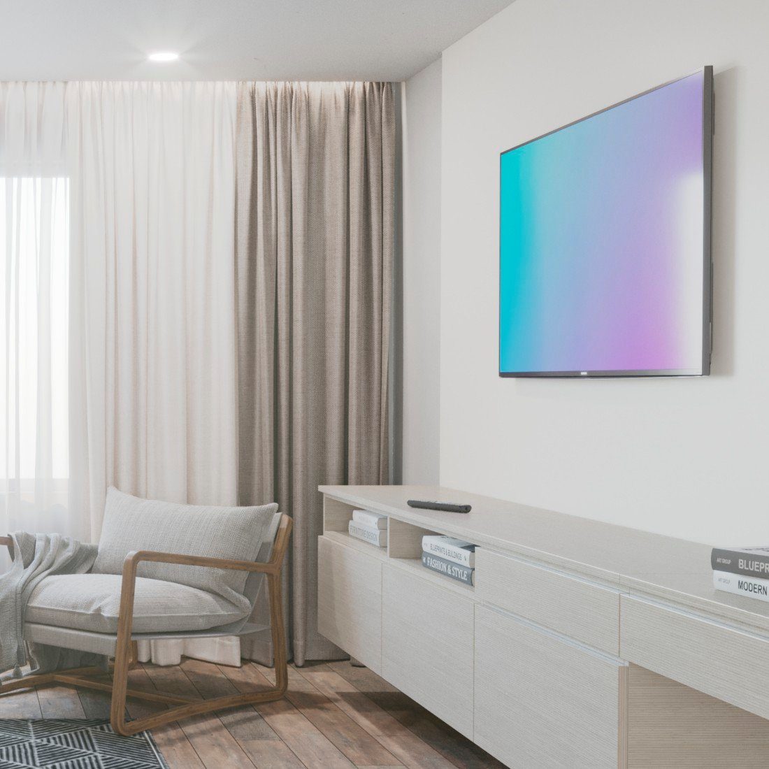 Hama Tv-wandhouder stijf, 94 - 229 cm (37" -90"), 43", 50", 55", 65", 75"