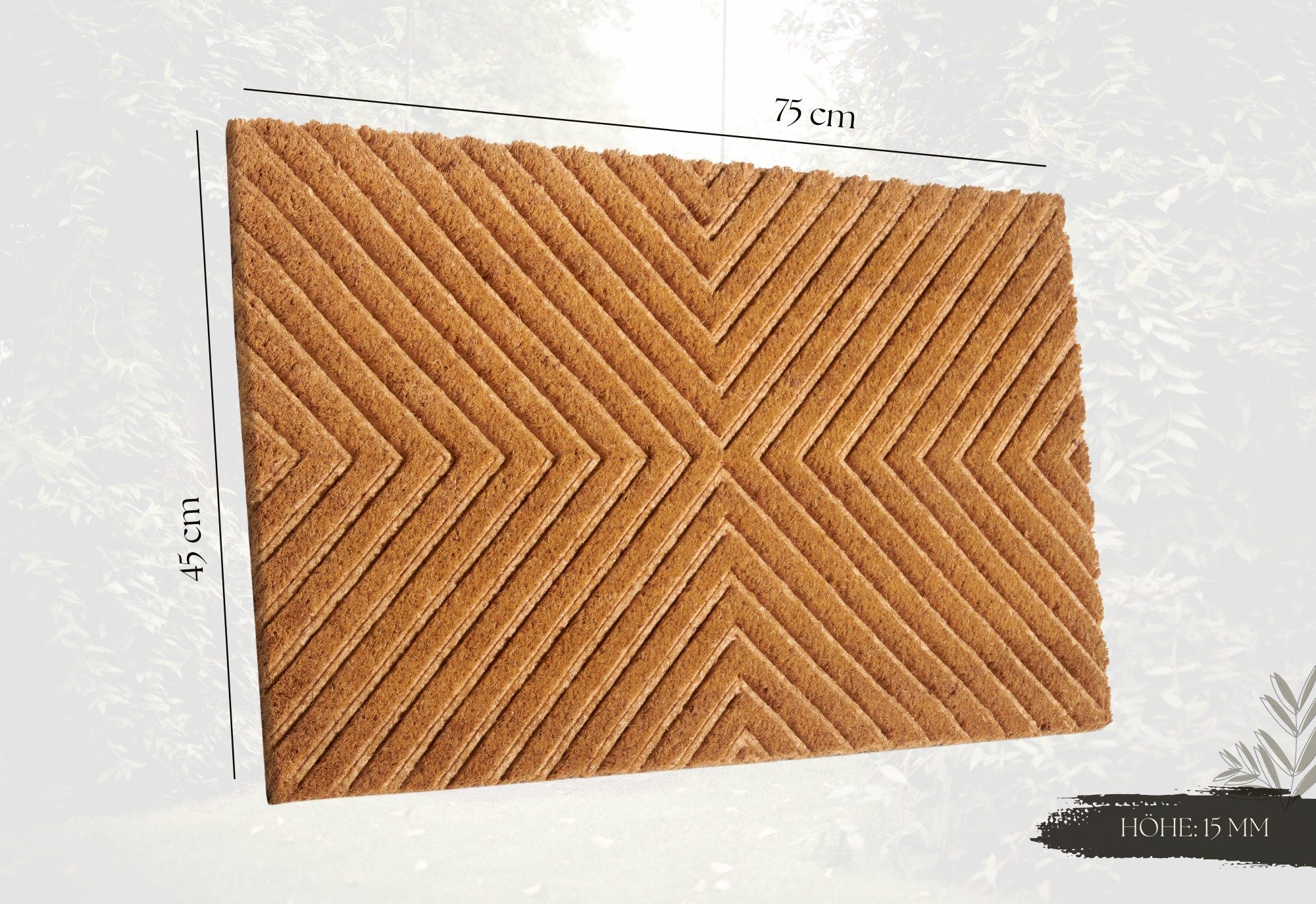 HANSE Home Mat Mix Mats Kokos Geometric, deurmat Slijtvast, onderhoudsvriendelijk, robuust, weerbestendig, UV-bestendig