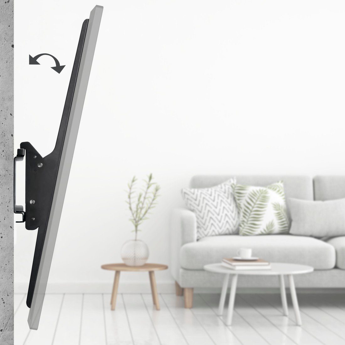 Hama Tv-wandhouder Beugel kantelbaar, 94 - 304,8 cm (37" - 120"), 43", 50", 55", 65", 75"