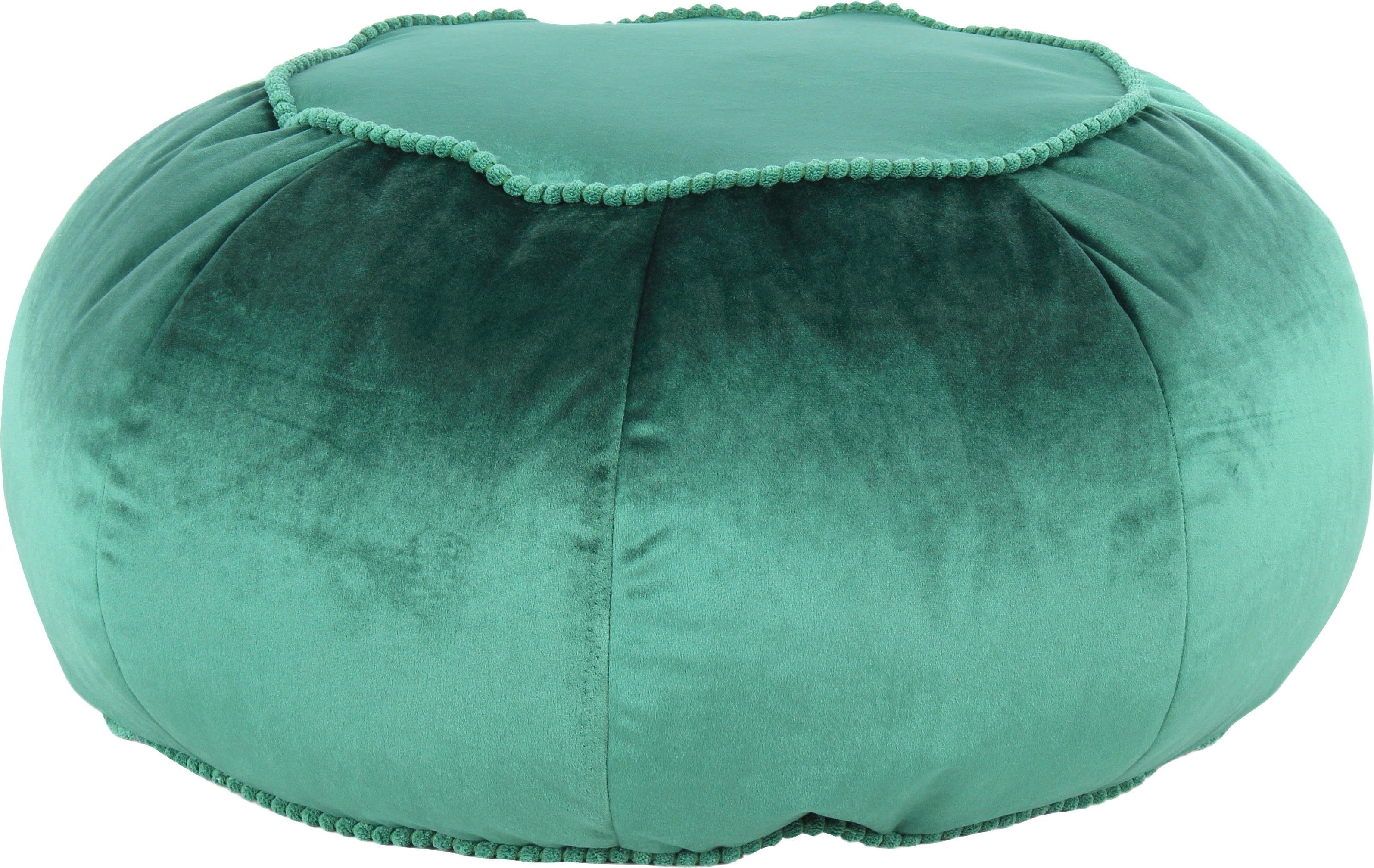 Kayoom Zithocker Pouf Taj Mahal 325, trendy fluweelachtige oppervlakte (1 stuk)