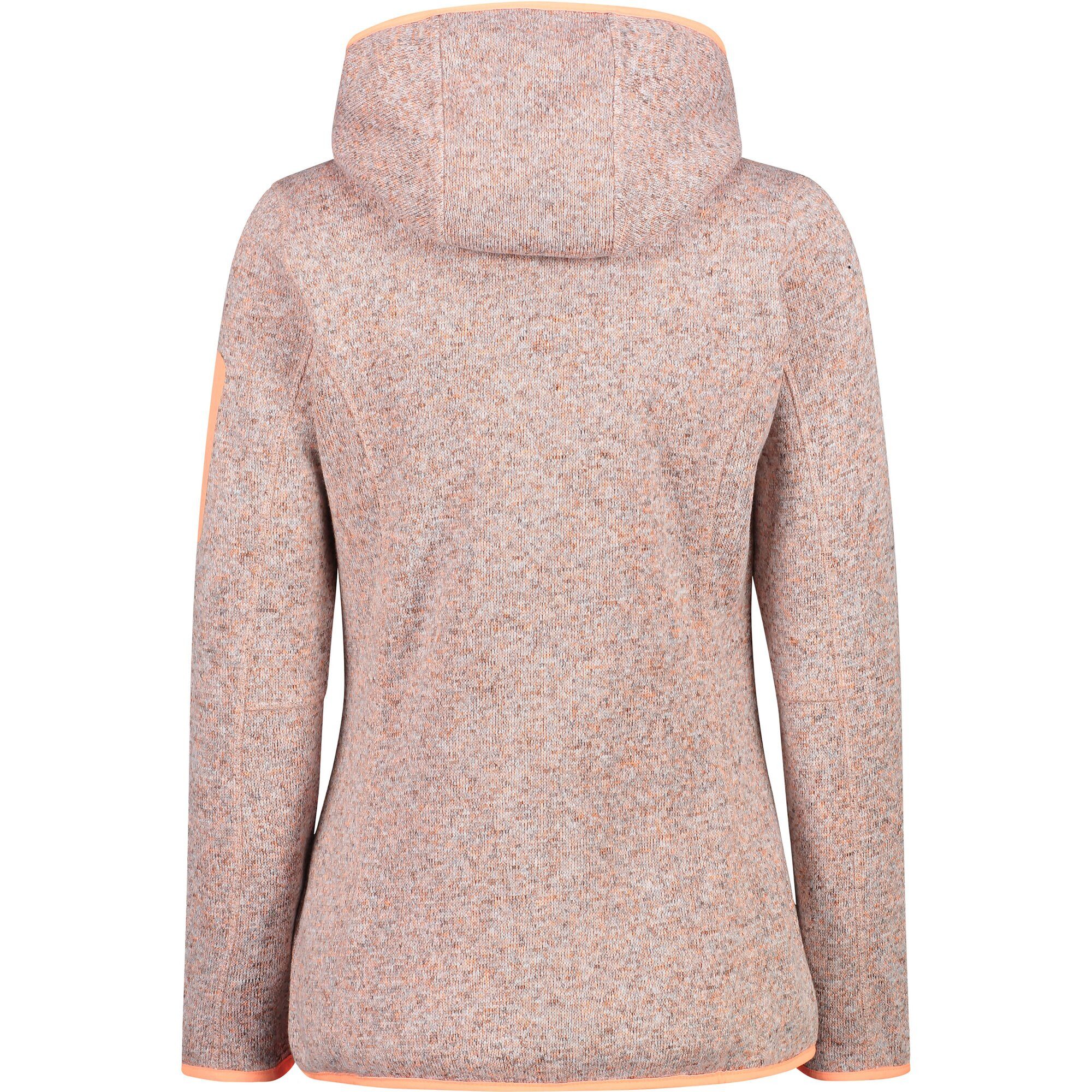 CMP Gebreid fleecejack KNITTED MELANGE HOODY WOMAN HOODY (1 stuk)