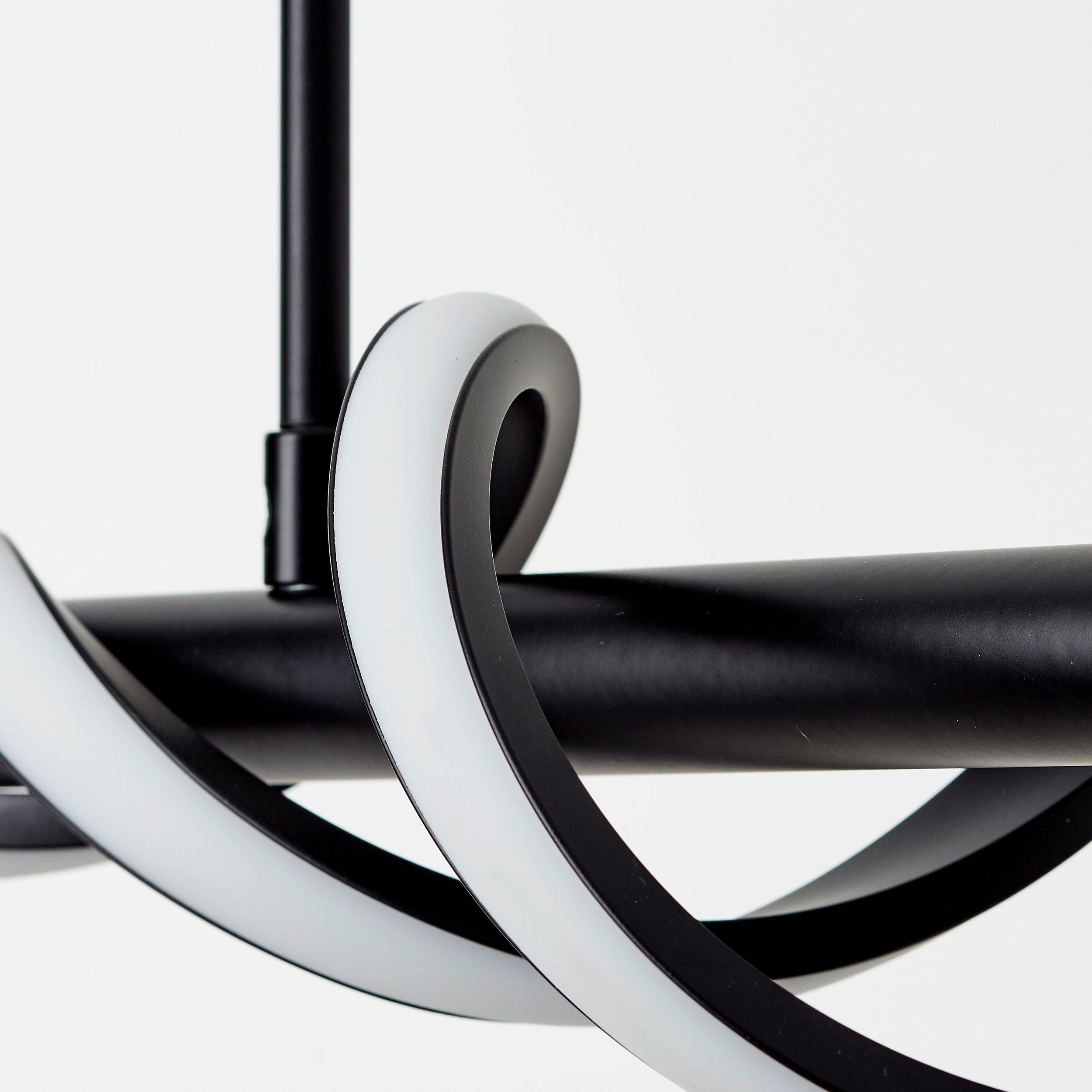 Brilliant Leuchten Led-hanglamp Amalie Hoogte 150 cm, breedte 76 cm, 2100 lm, inkortbaar, metaal/kunststof, zwart