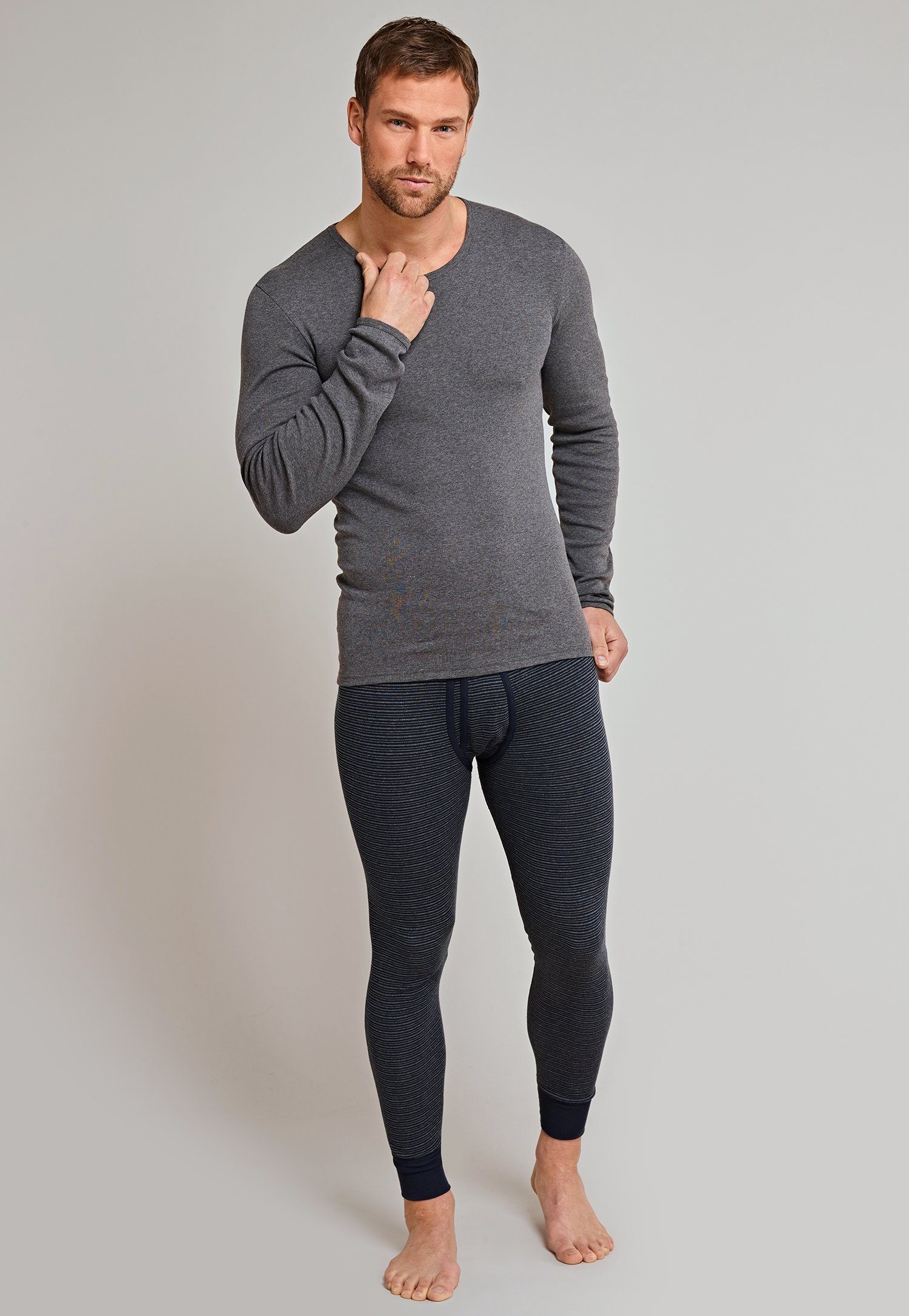 Schiesser Lange onderbroek "Feinripp Melange" (-)