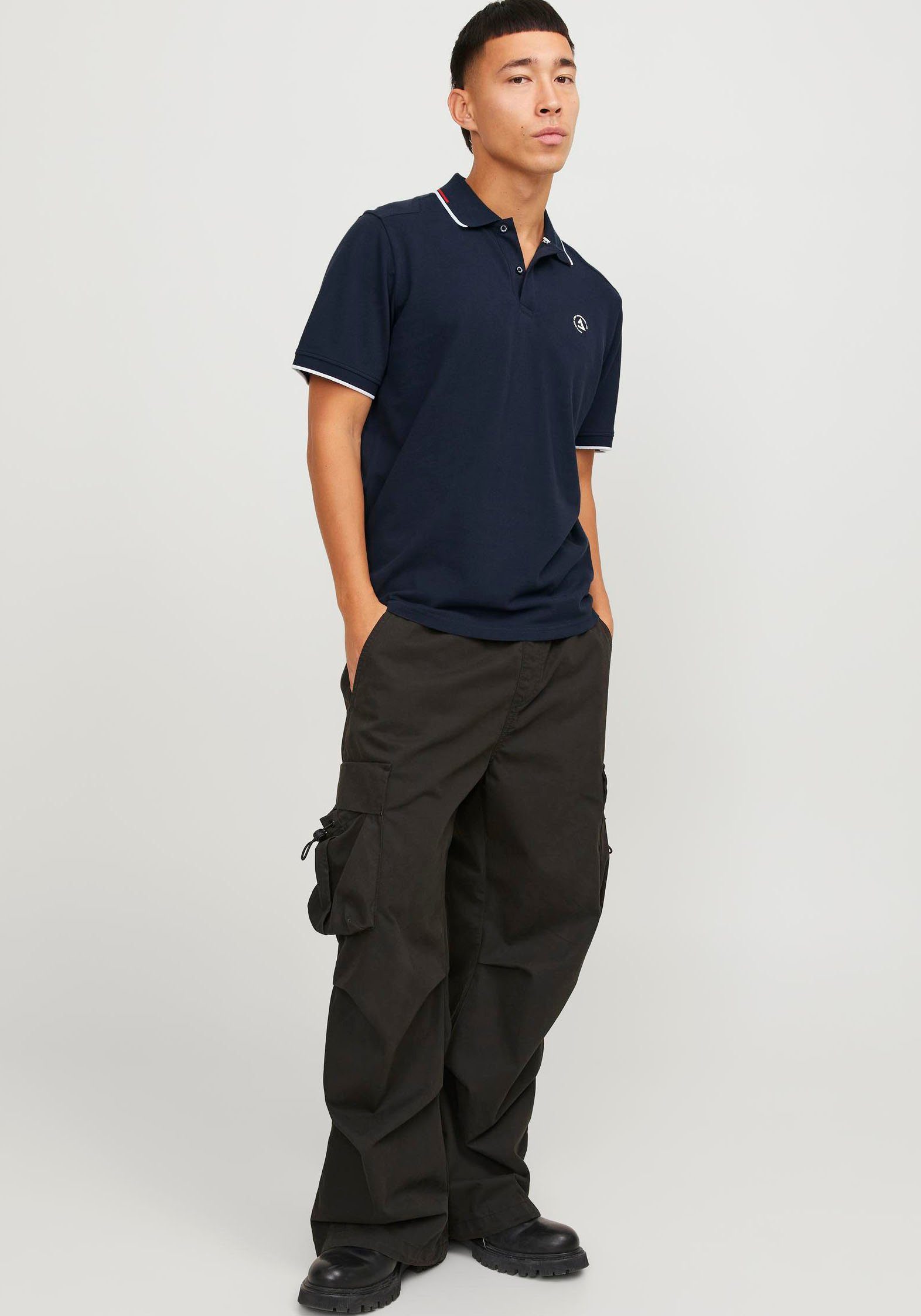 Jack & Jones Poloshirt JCOHASS LOGO POLO SS LN