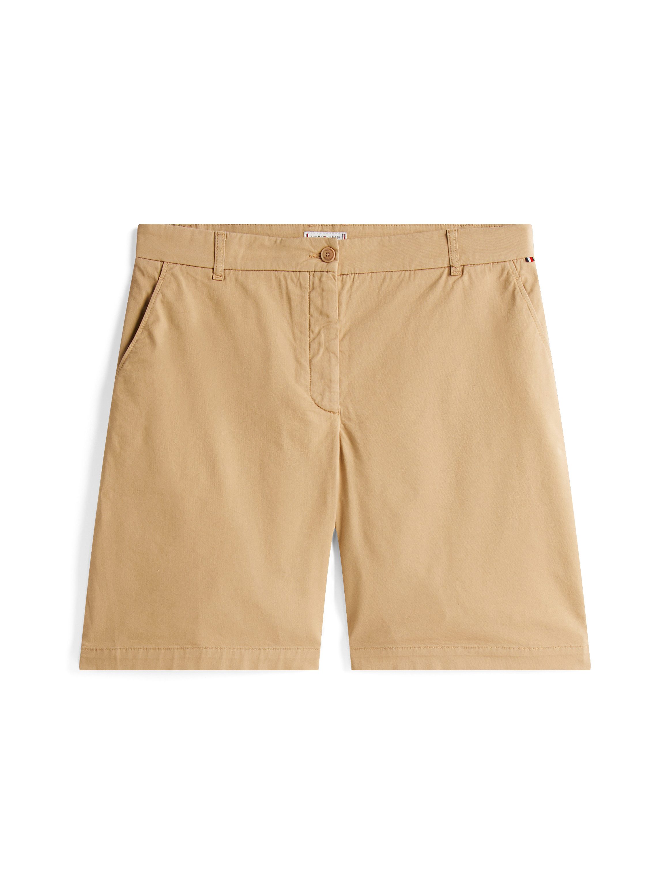 Tommy Hilfiger Curve Short CRV CO BLEND GMD CHINO SHORT in grote maten, chino kwaliteit, logoborduursel