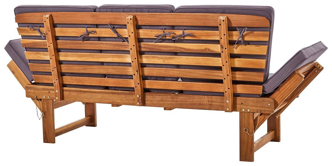 my Flair Tuin loungebank Rügen met uitklapbare tafel en variabele armleuningen