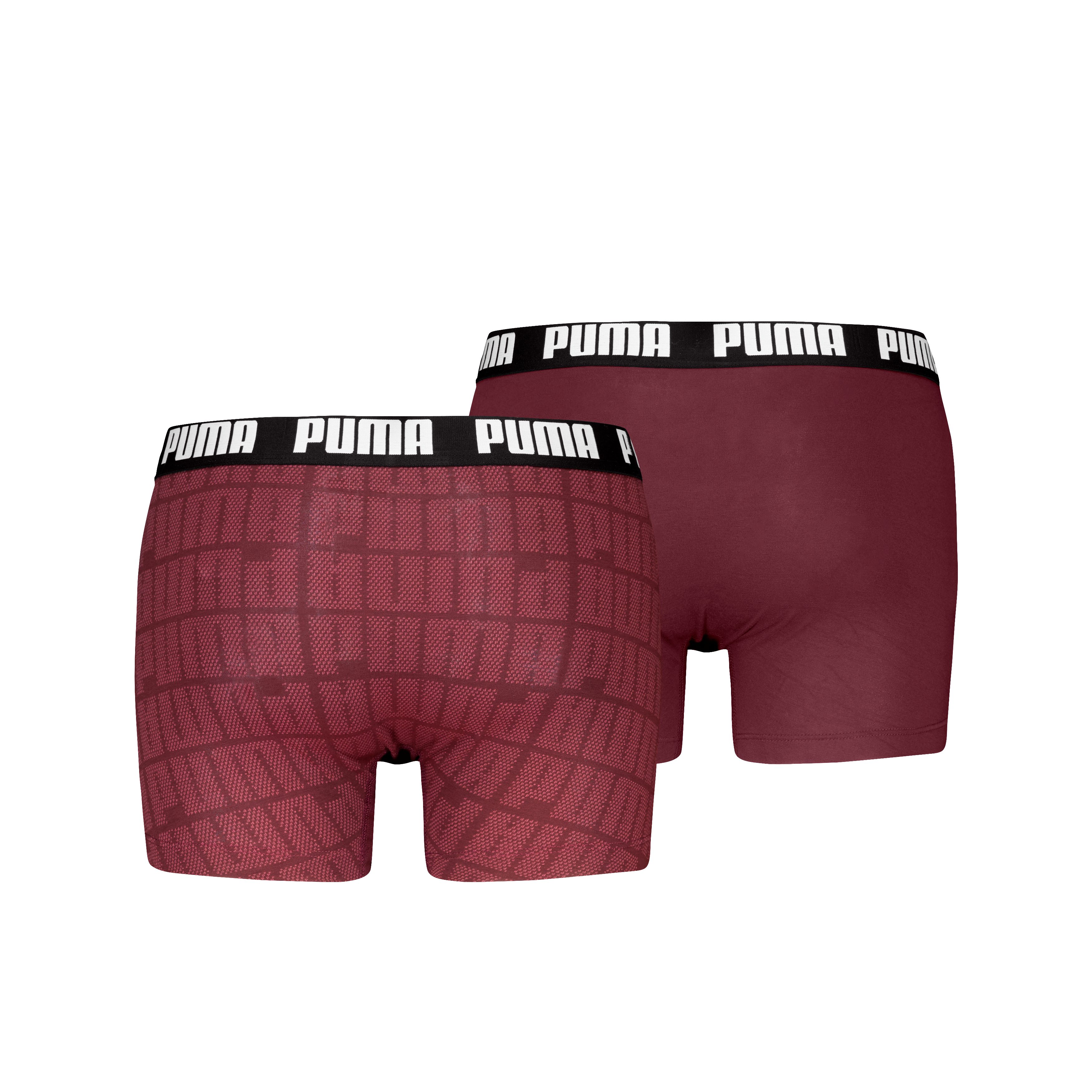 PUMA Boxershort PUMA MEN LOGO PRINT BOXERS 2P elastische logotailleband, zonder opening (Set van 2)